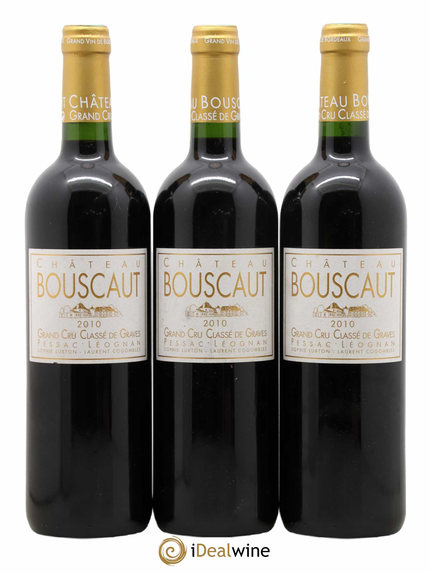 Château Bouscaut Cru Classé de Graves 2010 - Lot de 3 bouteilles - 0