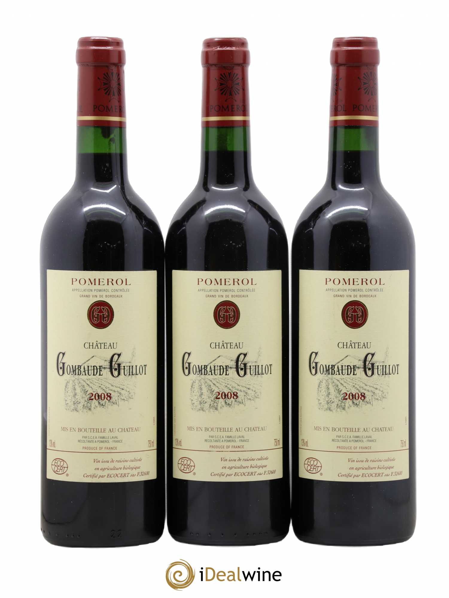 Château Gombaude Guillot 2008 - Lot de 3 bouteilles - 0