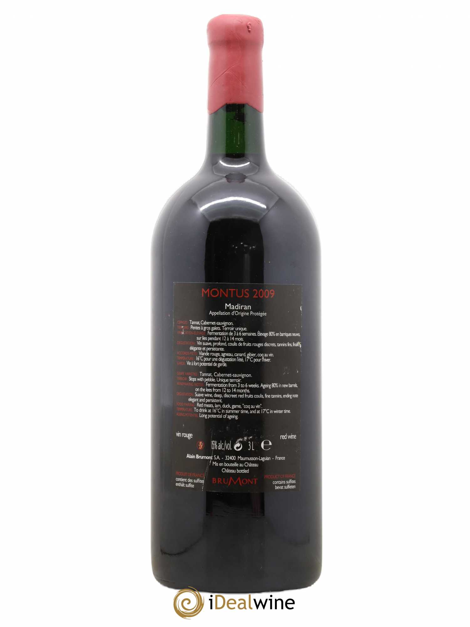 Madiran Château Montus Alain Brumont 2009 - Lot de 1 double magnum - 1