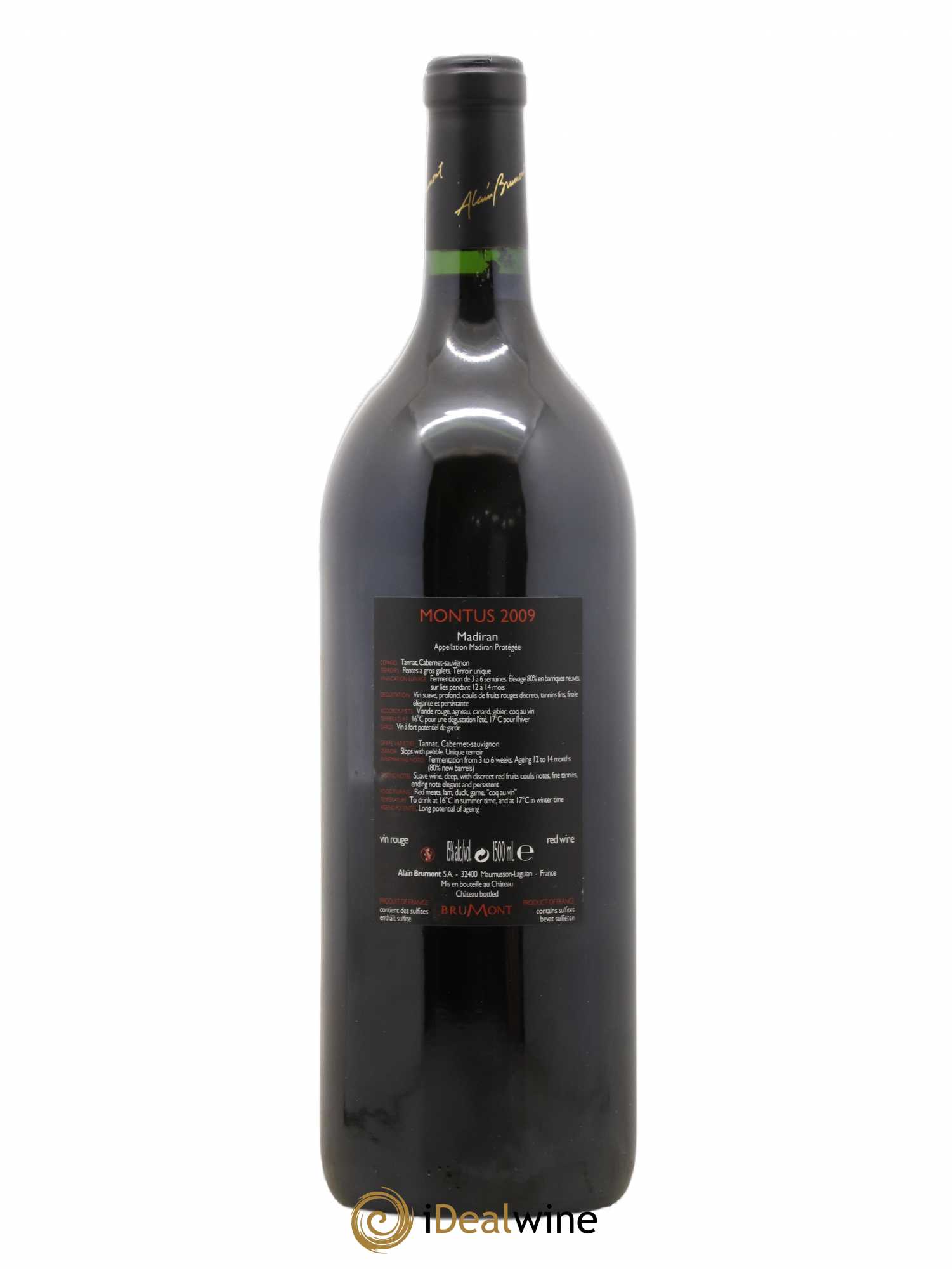 Madiran Château Montus Alain Brumont 2009 - Lot de 1 magnum - 1