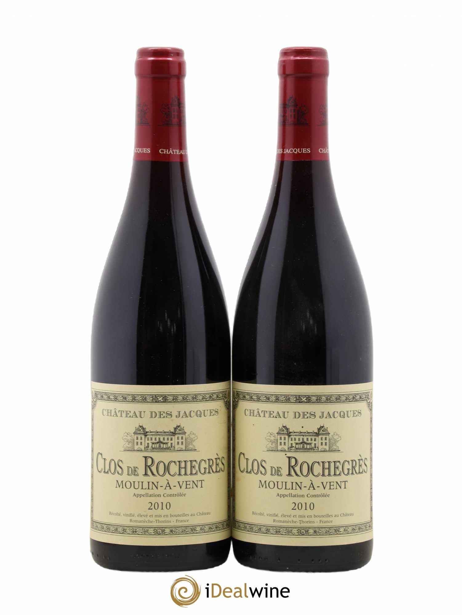 Moulin-à-Vent Clos de Rochegrès Château des Jacques 2010 - Lot de 2 bouteilles - 0
