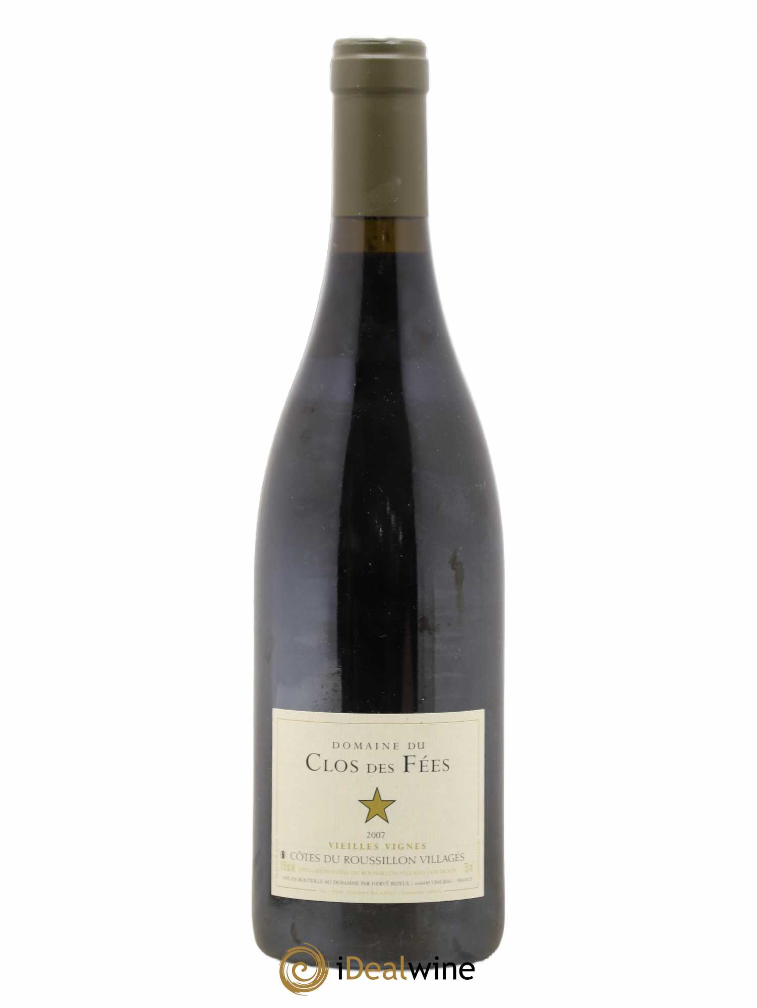 Côtes du Roussillon Villages Clos des Fées Vieilles vignes Hervé Bizeul 2007 - Lot de 1 bouteille - 0