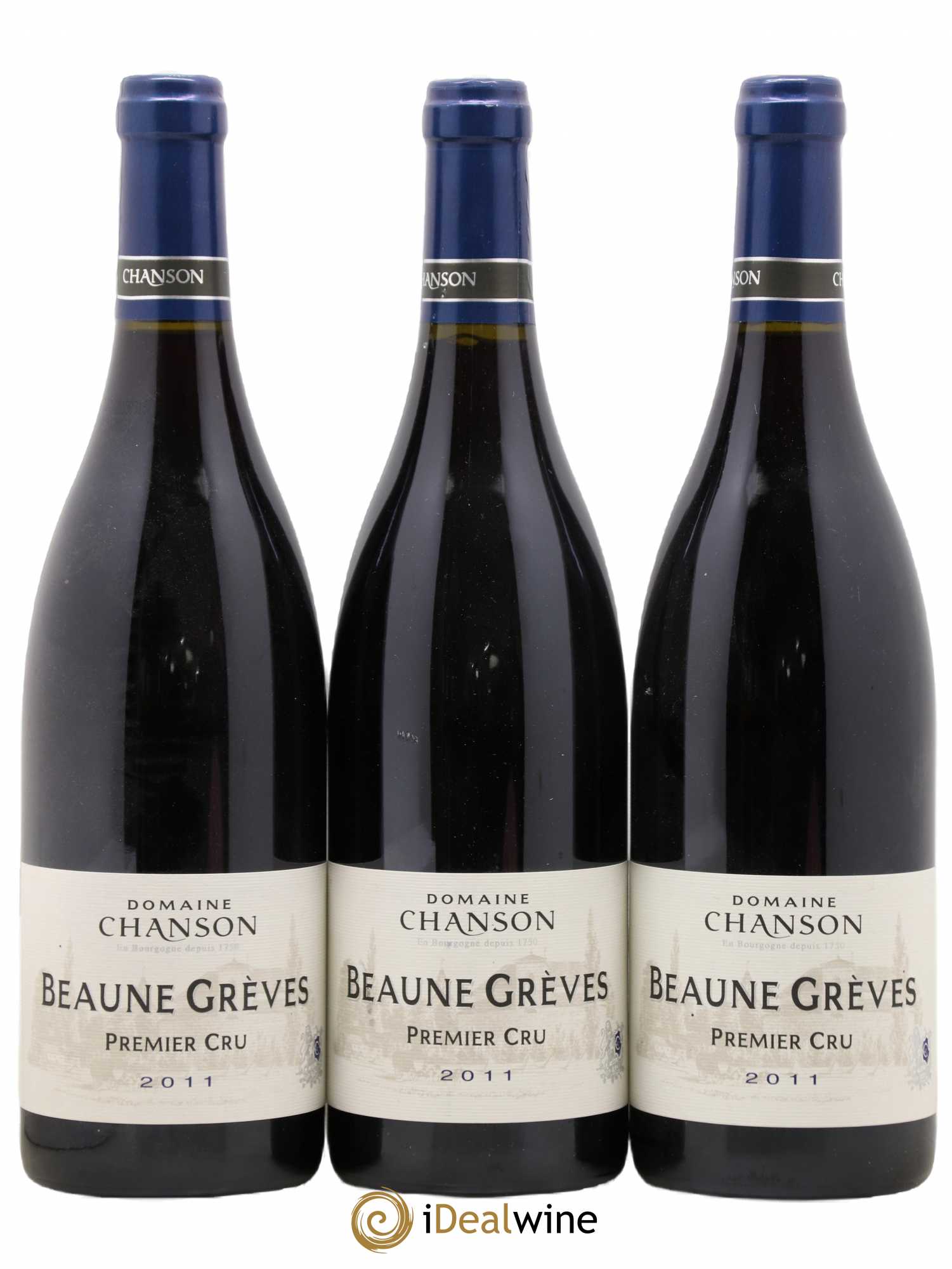 Beaune 1er Cru Grèves Chanson 2011 - Lot of 3 bottles - 0