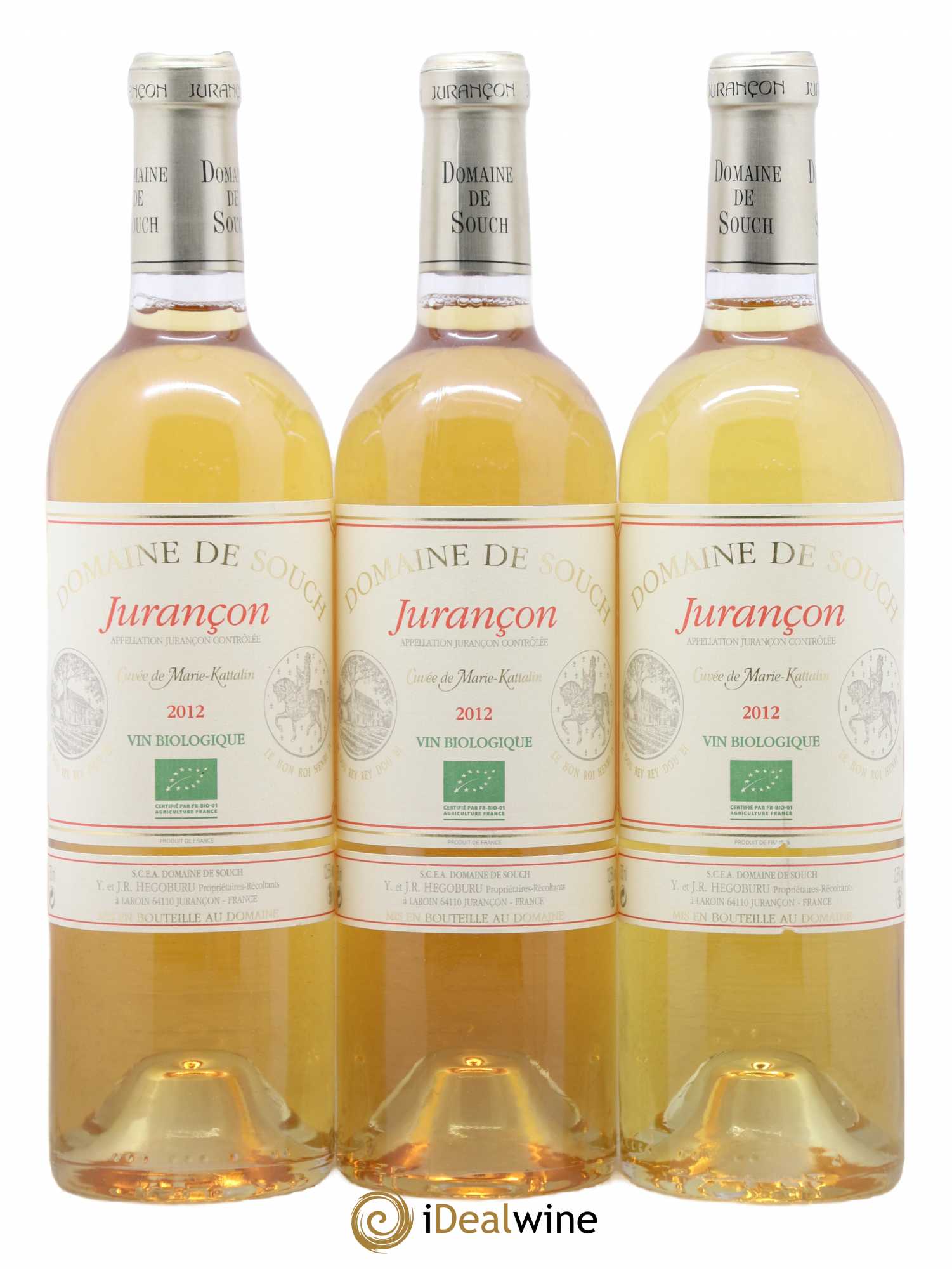 Jurançon Marie Kattalyn Souch (Domaine de) 2012 - Lotto di 3 bottiglie - 0