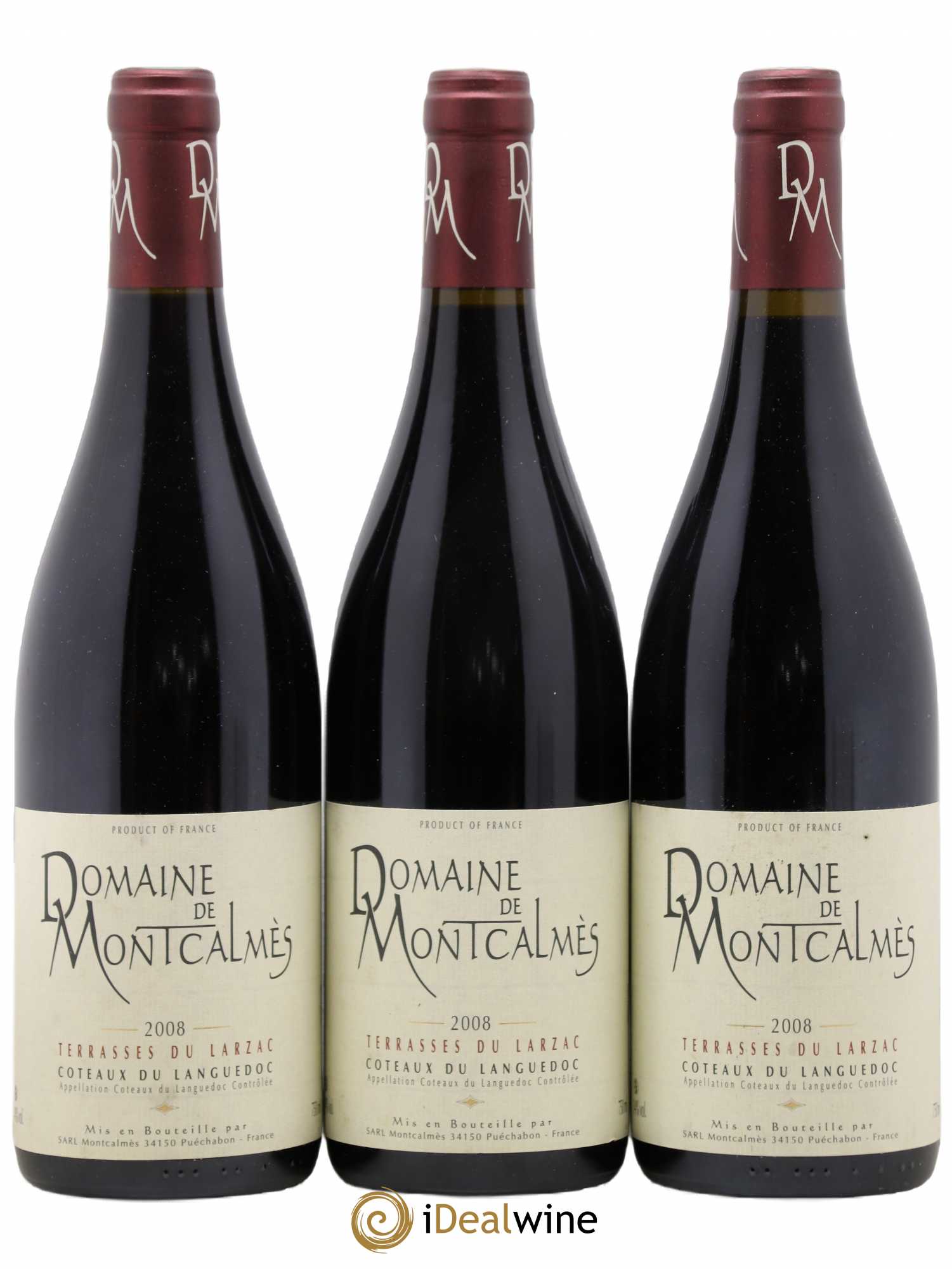 Terrasses du Larzac Domaine de Montcalmès Frédéric Pourtalié 2008 - Lot de 3 bouteilles - 0
