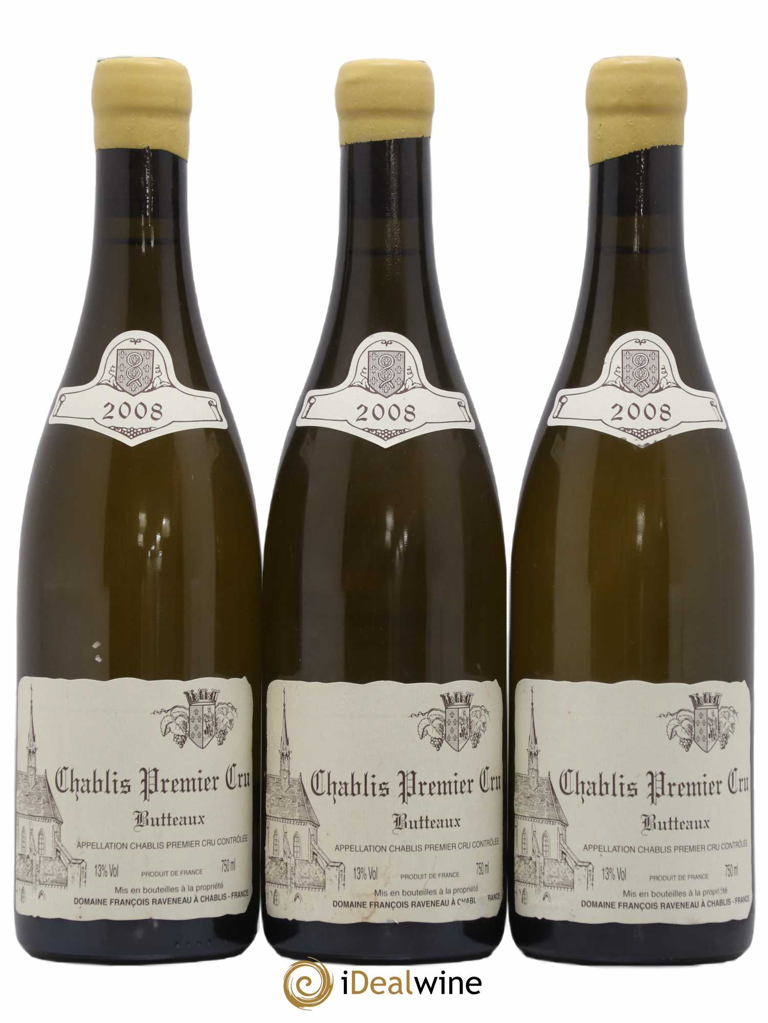Chablis 1er Cru Butteaux Raveneau (Domaine) 2008 - Lot de 3 bouteilles - 0