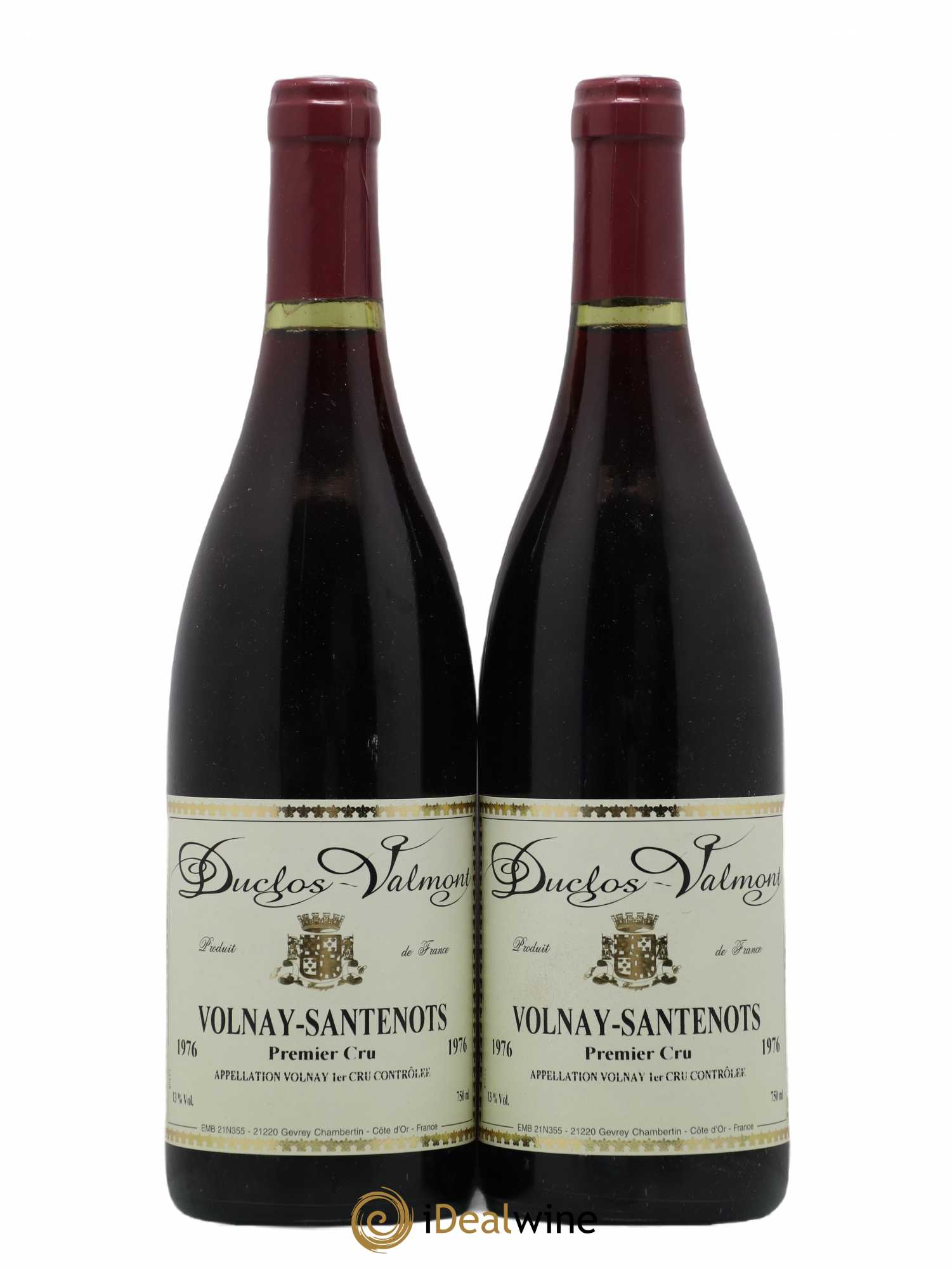 Volnay 1er Cru Santenots Duclos Valmont 1976 - Posten von 2 Flaschen - 0