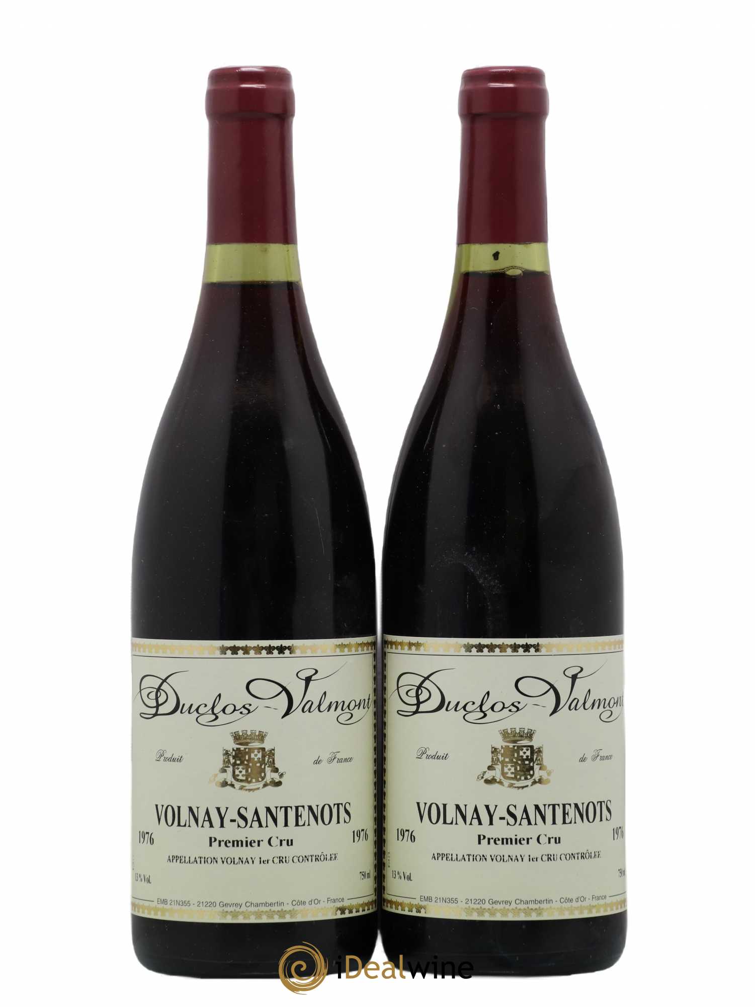 Volnay 1er Cru Santenots Duclos Valmont 1976 - Posten von 2 Flaschen - 0