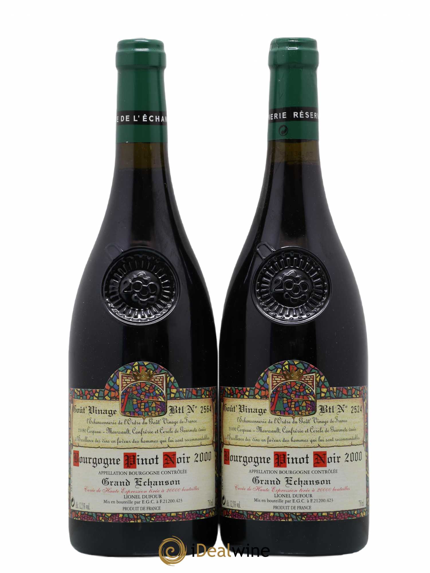 Bourgogne Lionel Dufour Grand Echanson Gout Vinage 2000 - Lot de 2 bouteilles - 0