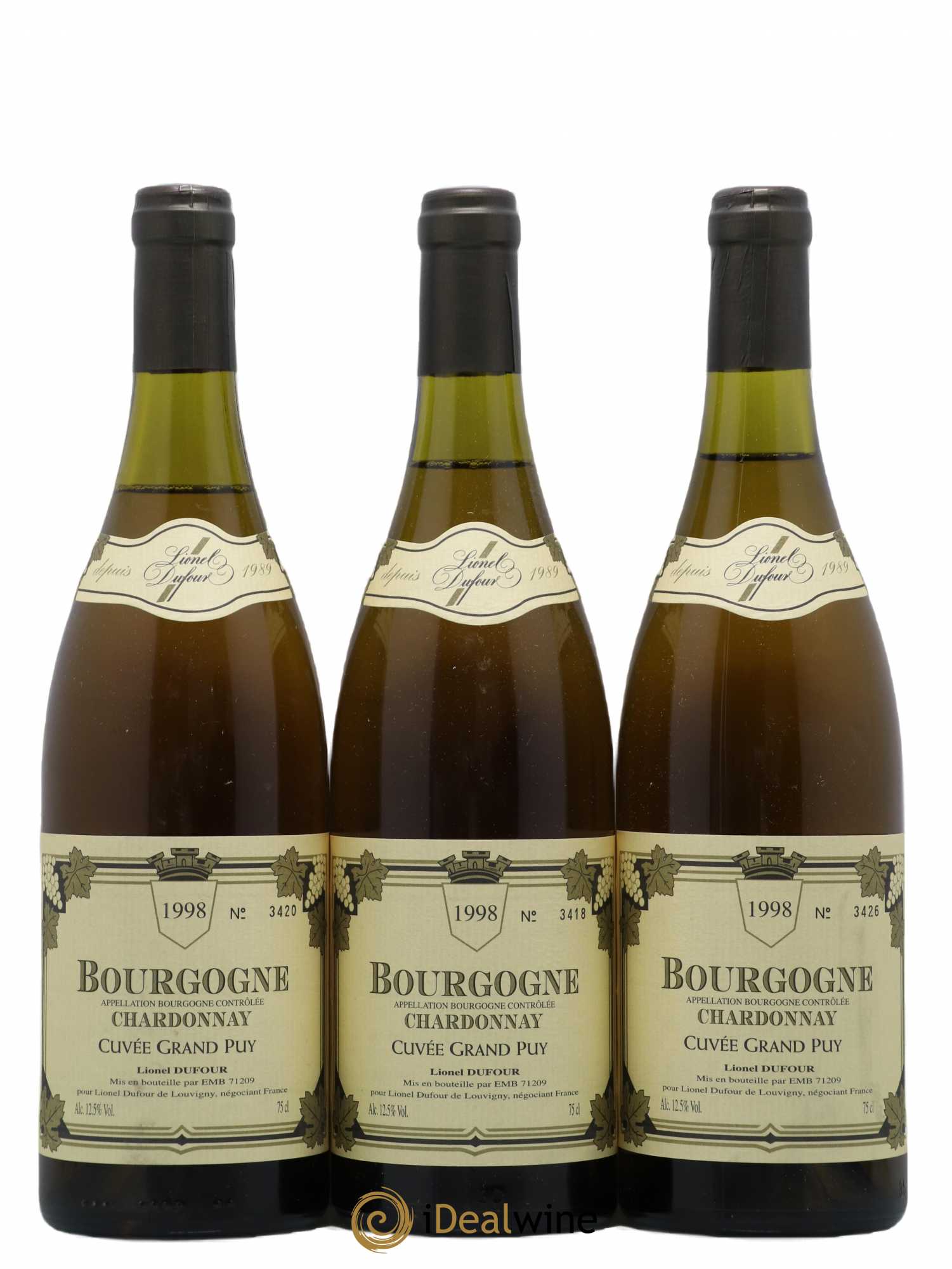 Bourgogne 1998 - Posten von 3 Flaschen - 0