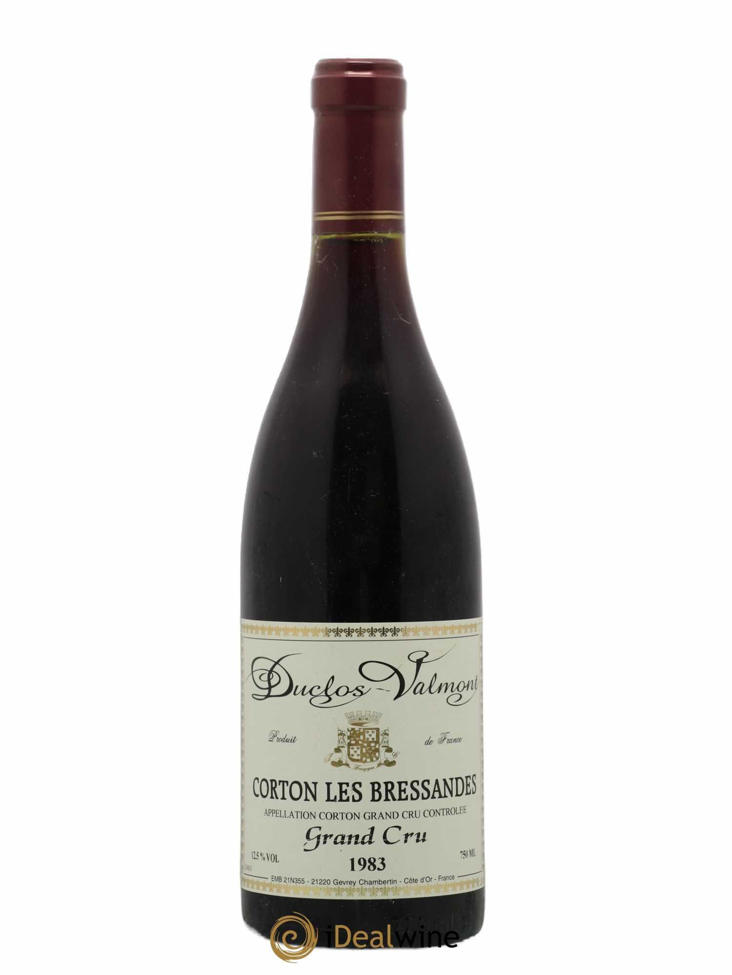 Corton Grand Cru Les Bressandes Duclos Valmont 1983 - Posten von 1 Flasche - 0