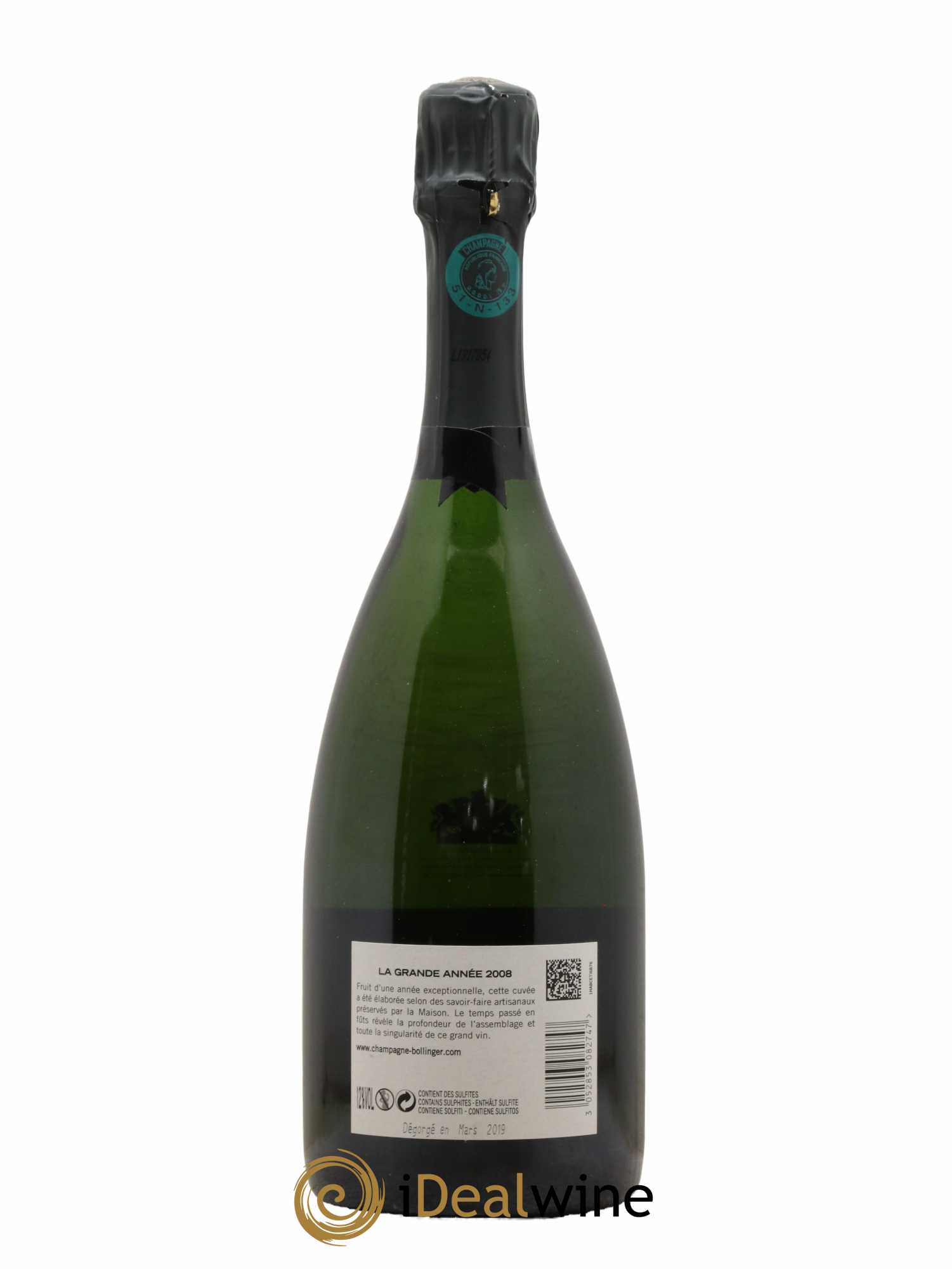 Grande Année Brut Bollinger 2008 - Posten von 1 Flasche - 2