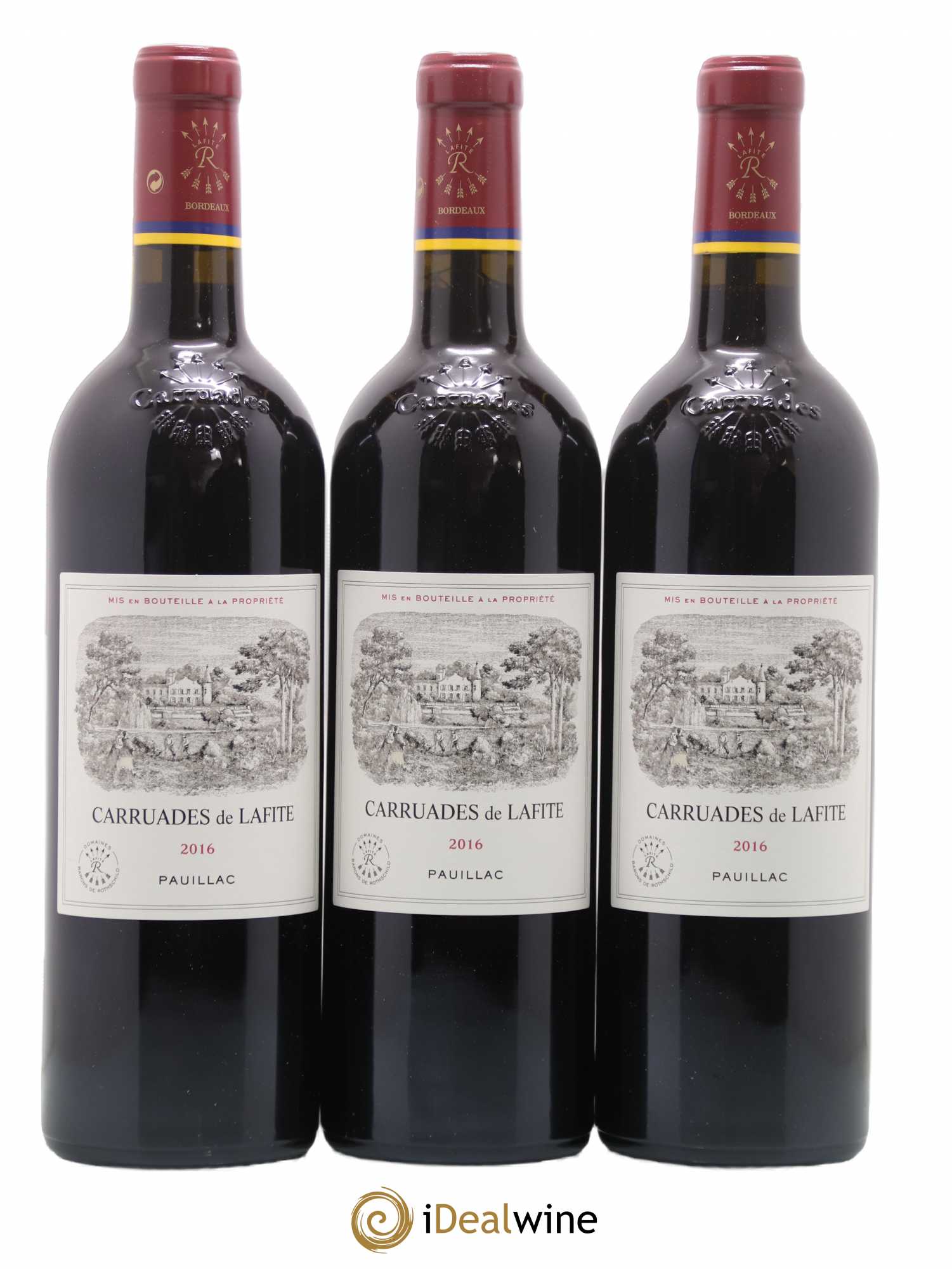 Carruades de Lafite Rothschild Second Vin 2016 - Lot de 3 bouteilles - 0