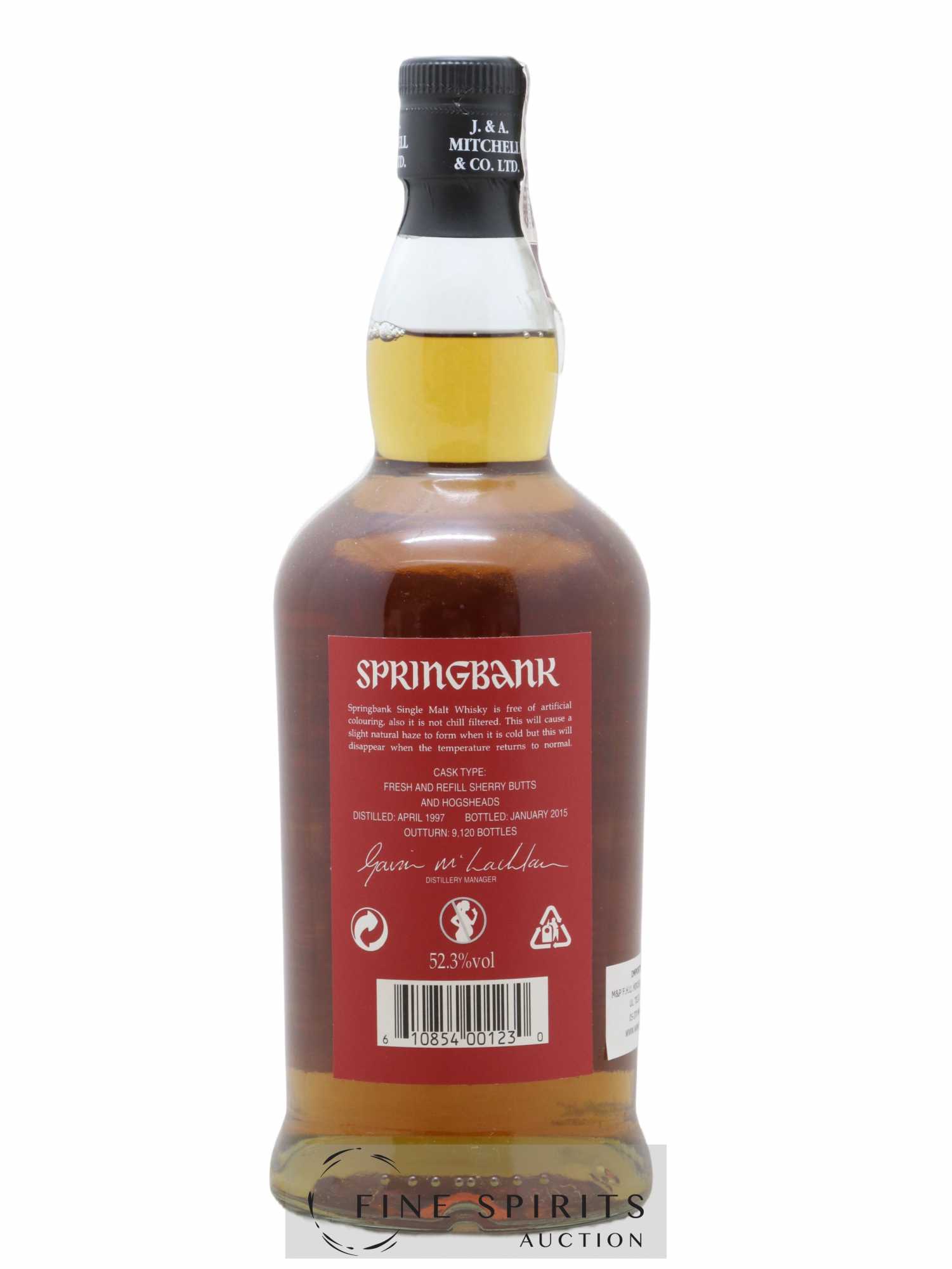 Springbank 17 years 1997 Of. One of 9120 bottles - Bottled 2015 Sherry Wood - Lot of 1 bottle - 2