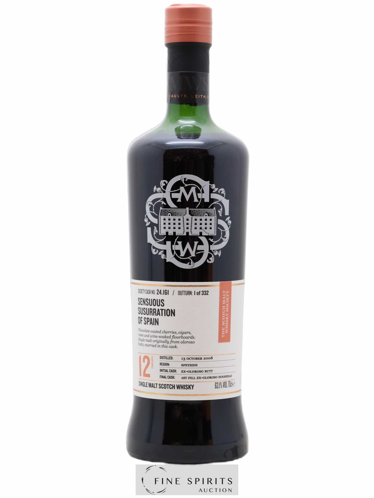 Sensuous Susurration of Spain 12 years 2008 The Scotch Malt Whisky Society Cask n°24.146 - One of 344 - Lot de 1 bouteille - 0