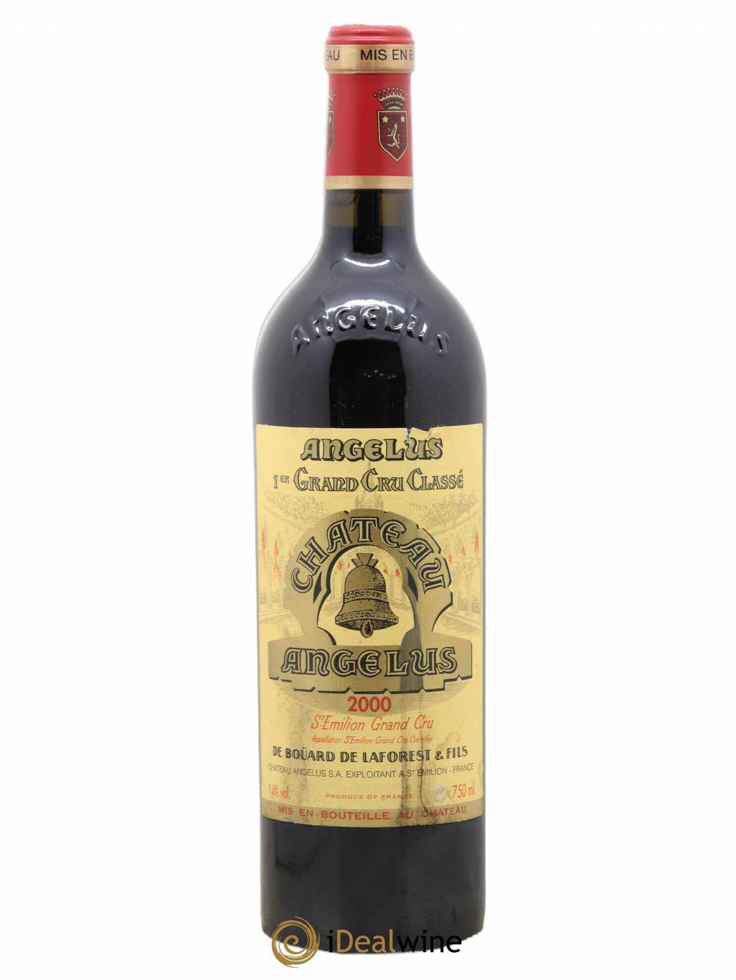 Château Angélus 1er Grand Cru Classé A 2000 - Lot de 1 bouteille - 0