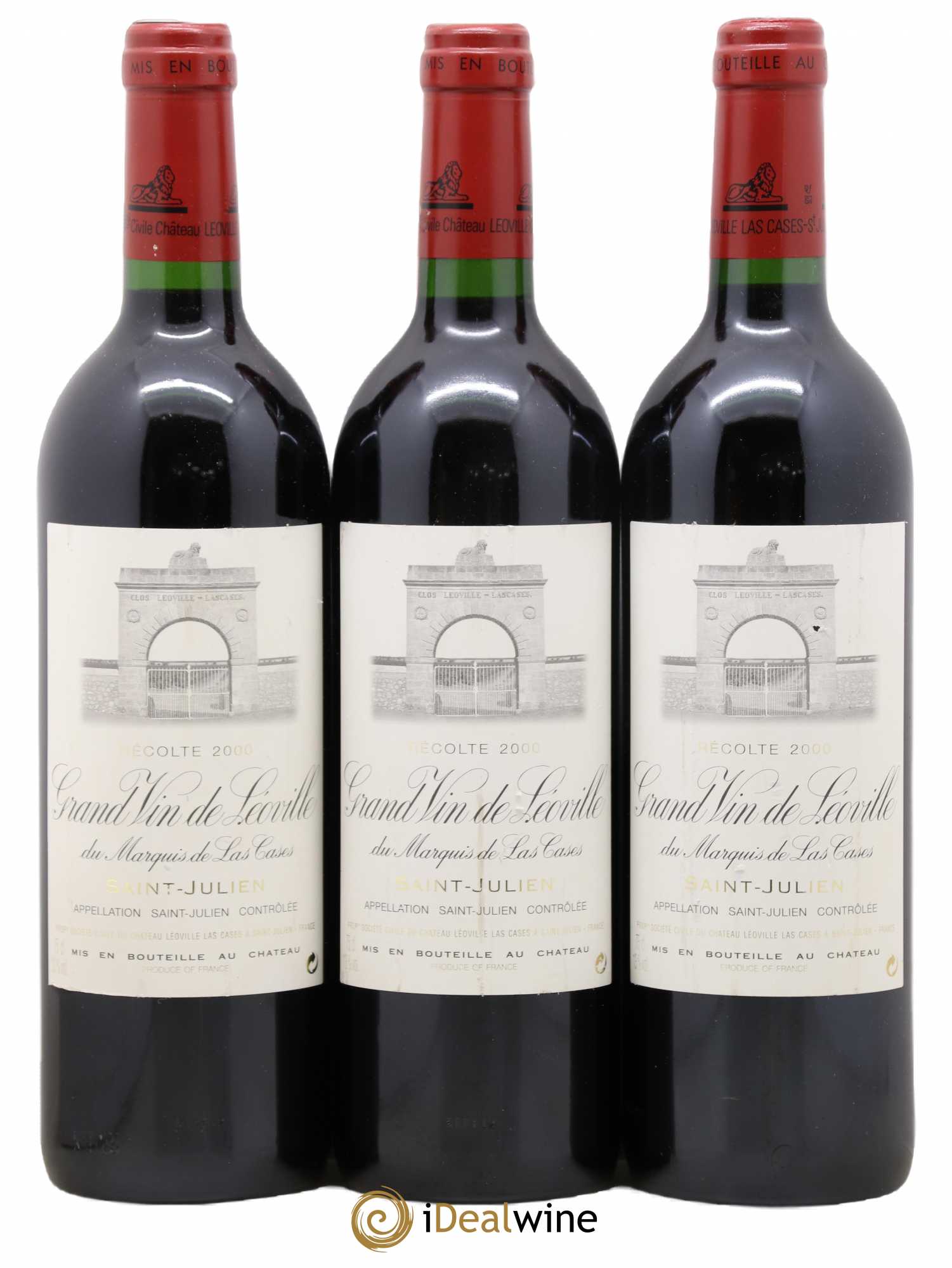 Château Léoville Las Cases 2ème Grand Cru Classé 2000 - Lot de 3 bouteilles - 0