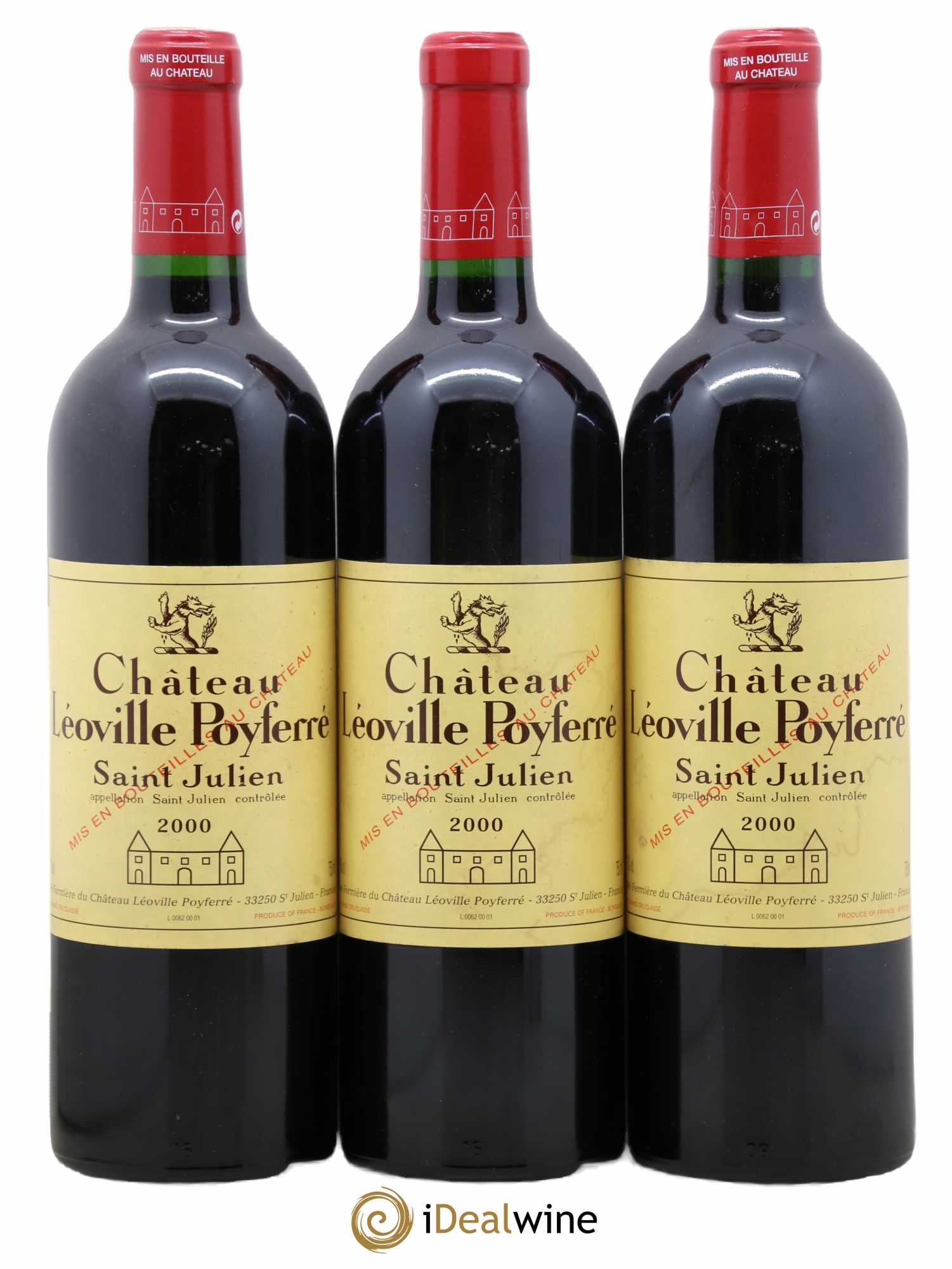 Château Léoville Poyferré 2ème Grand Cru Classé 2000 - Lot de 3 bouteilles - 0