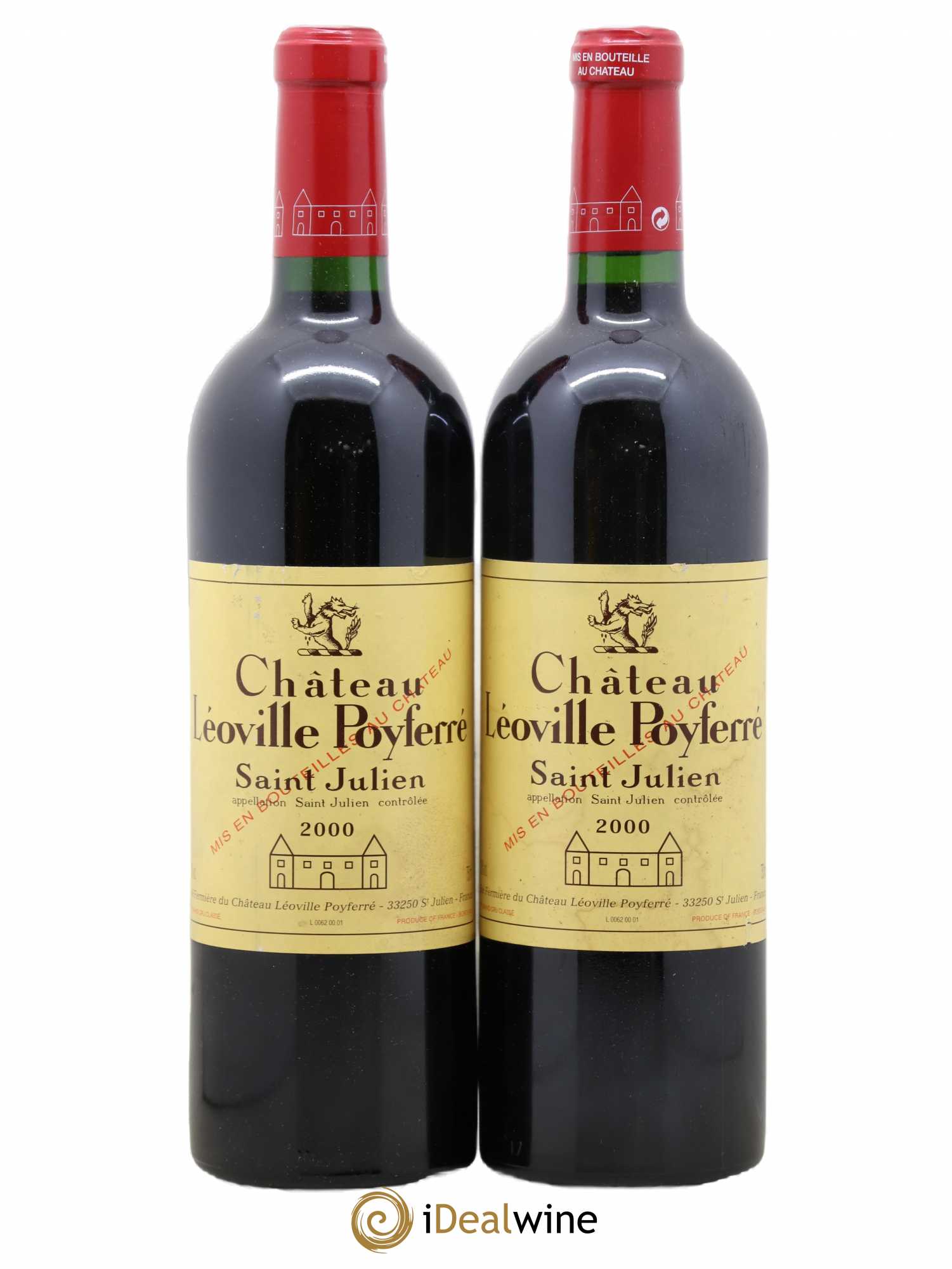 Château Léoville Poyferré 2ème Grand Cru Classé 2000 - Lot de 2 bouteilles - 0