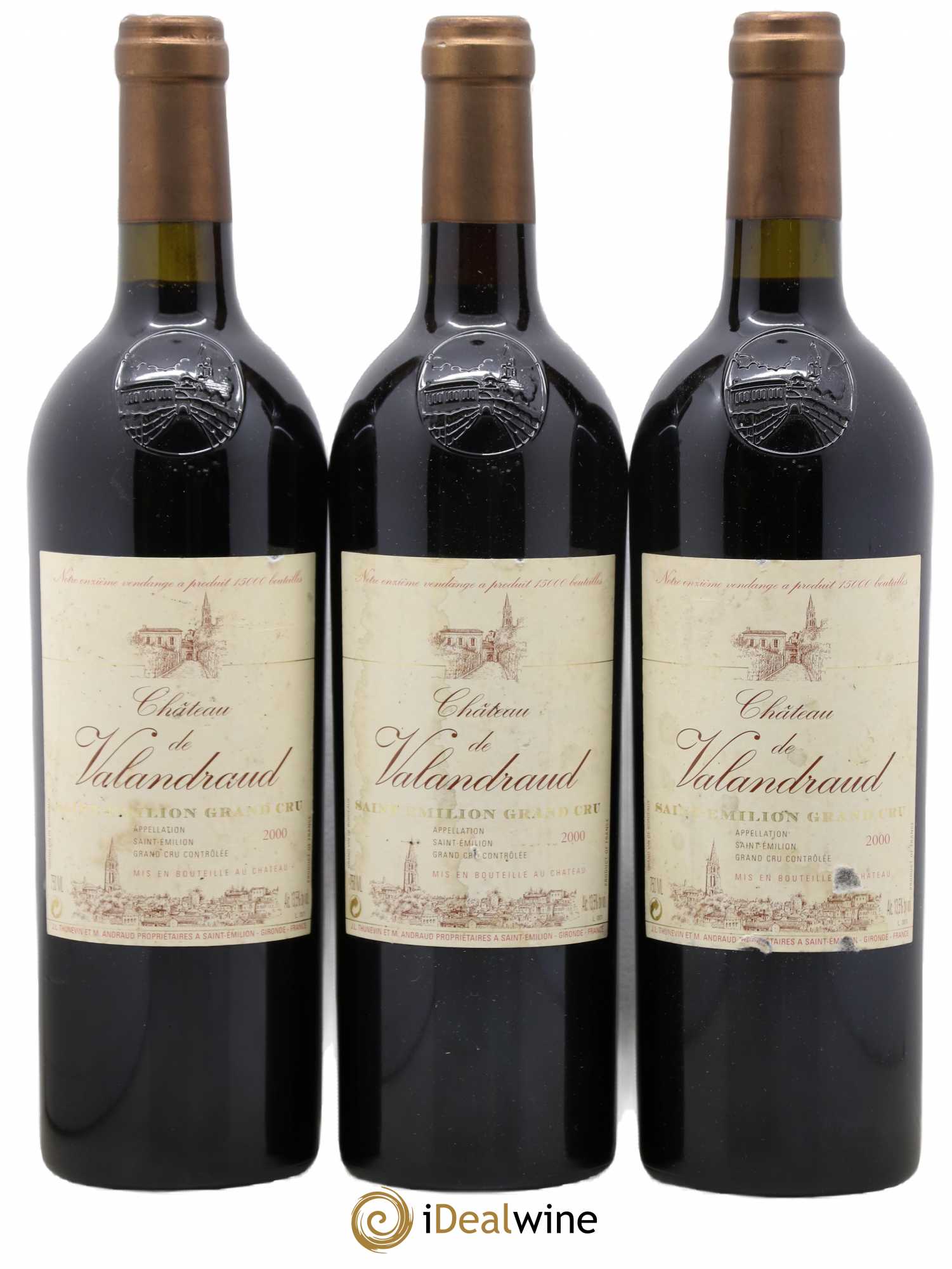 Château de Valandraud 2000 - Lot de 3 bouteilles - 0