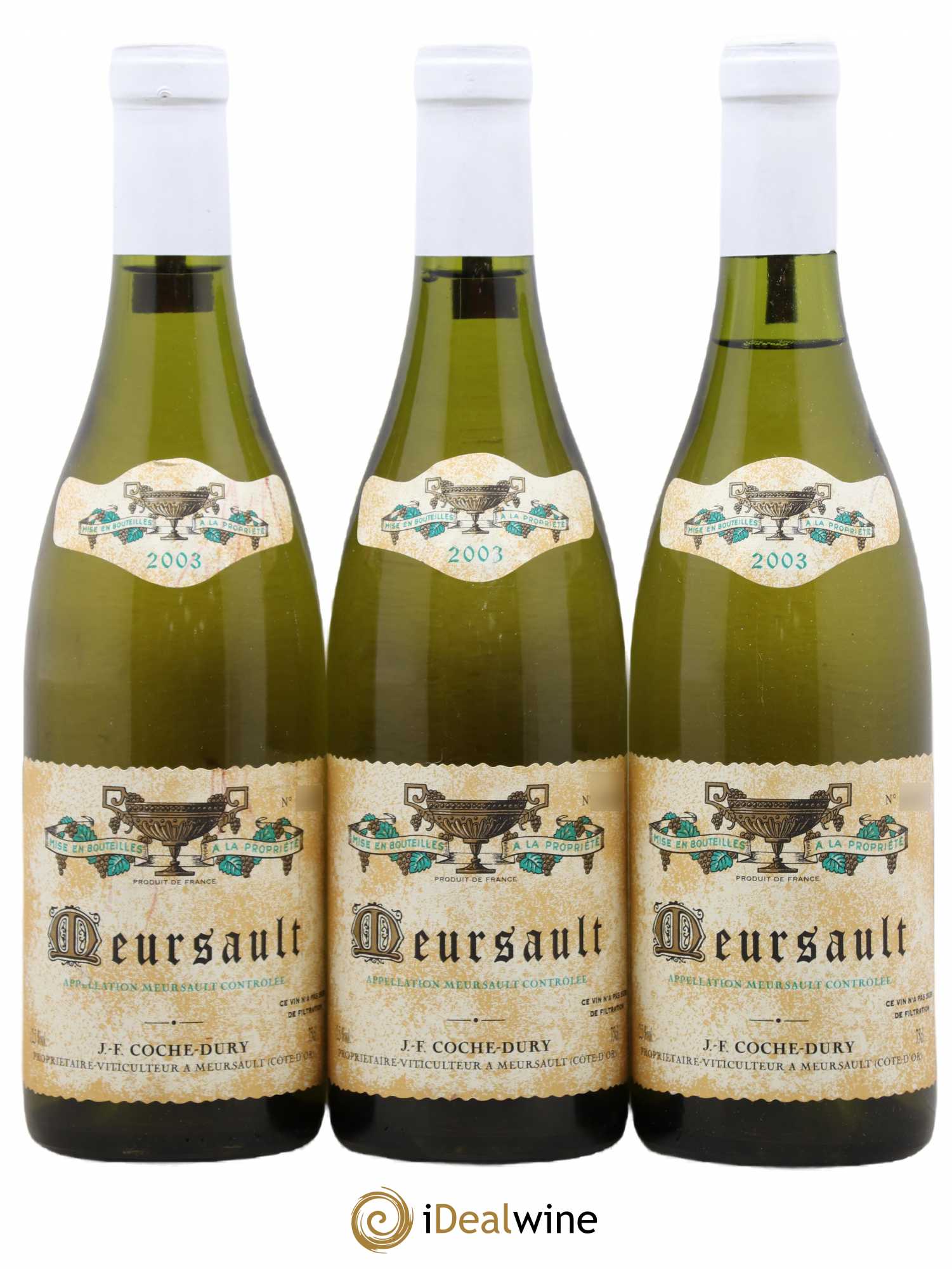 Meursault Coche Dury (Domaine) 2003 - Lot de 3 bouteilles - 0