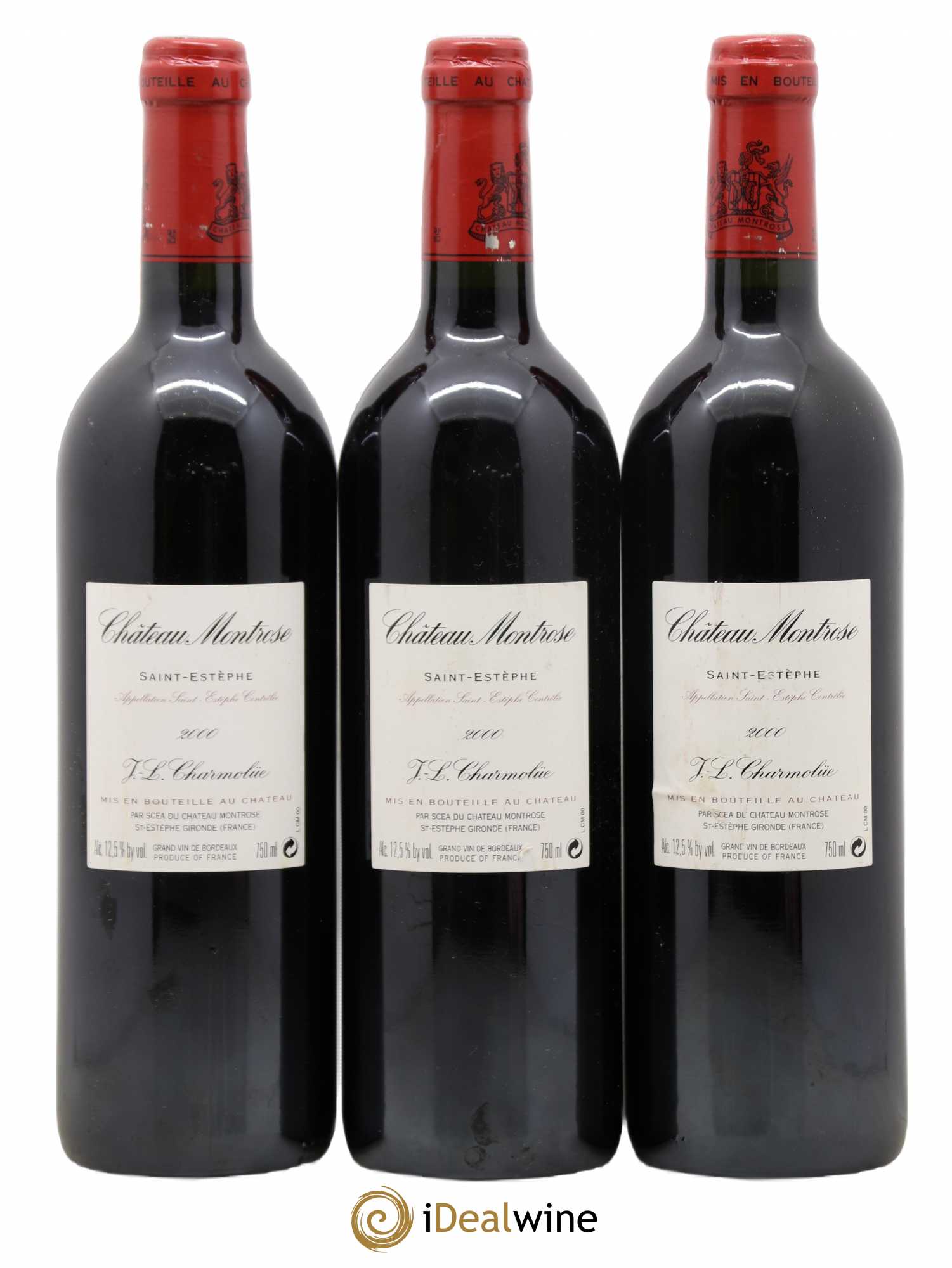 Château Montrose 2ème Grand Cru Classé 2000 - Lot de 3 bouteilles - 1