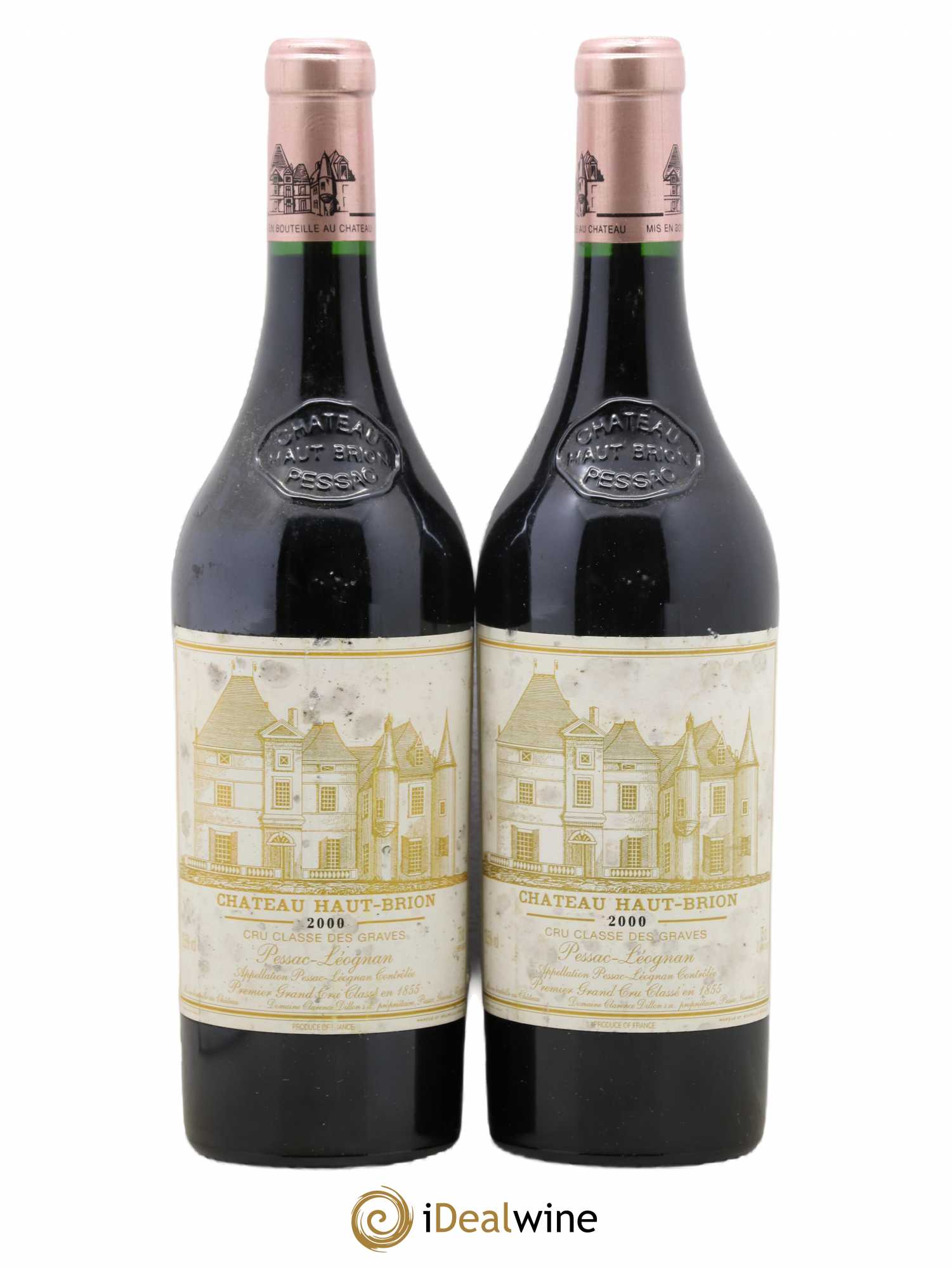 Château Haut Brion 1er Grand Cru Classé 2000 - Lot de 2 bouteilles - 0