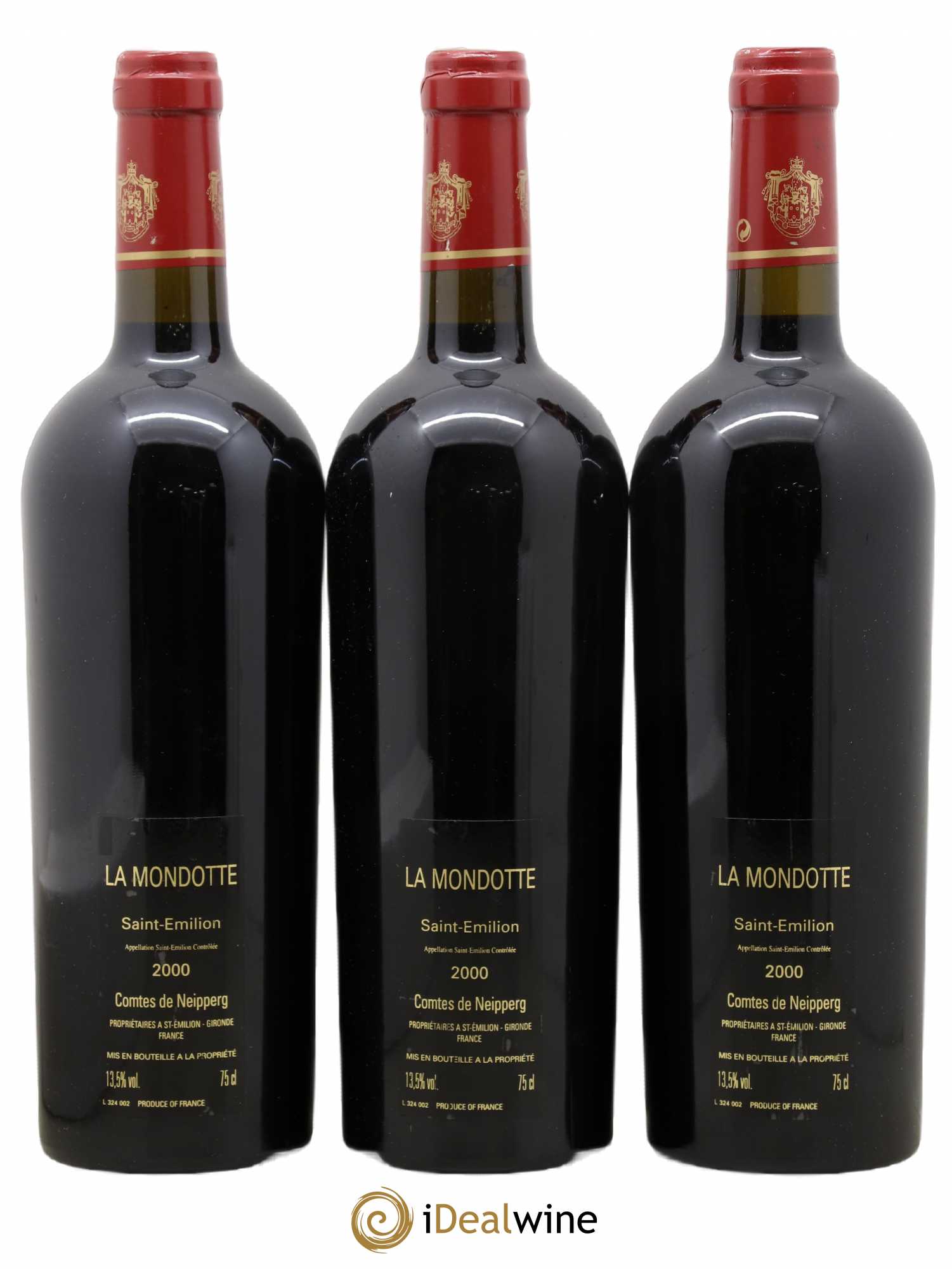 La Mondotte 1er Grand Cru Classé B depuis 2012 2000 - Lot de 3 bouteilles - 1