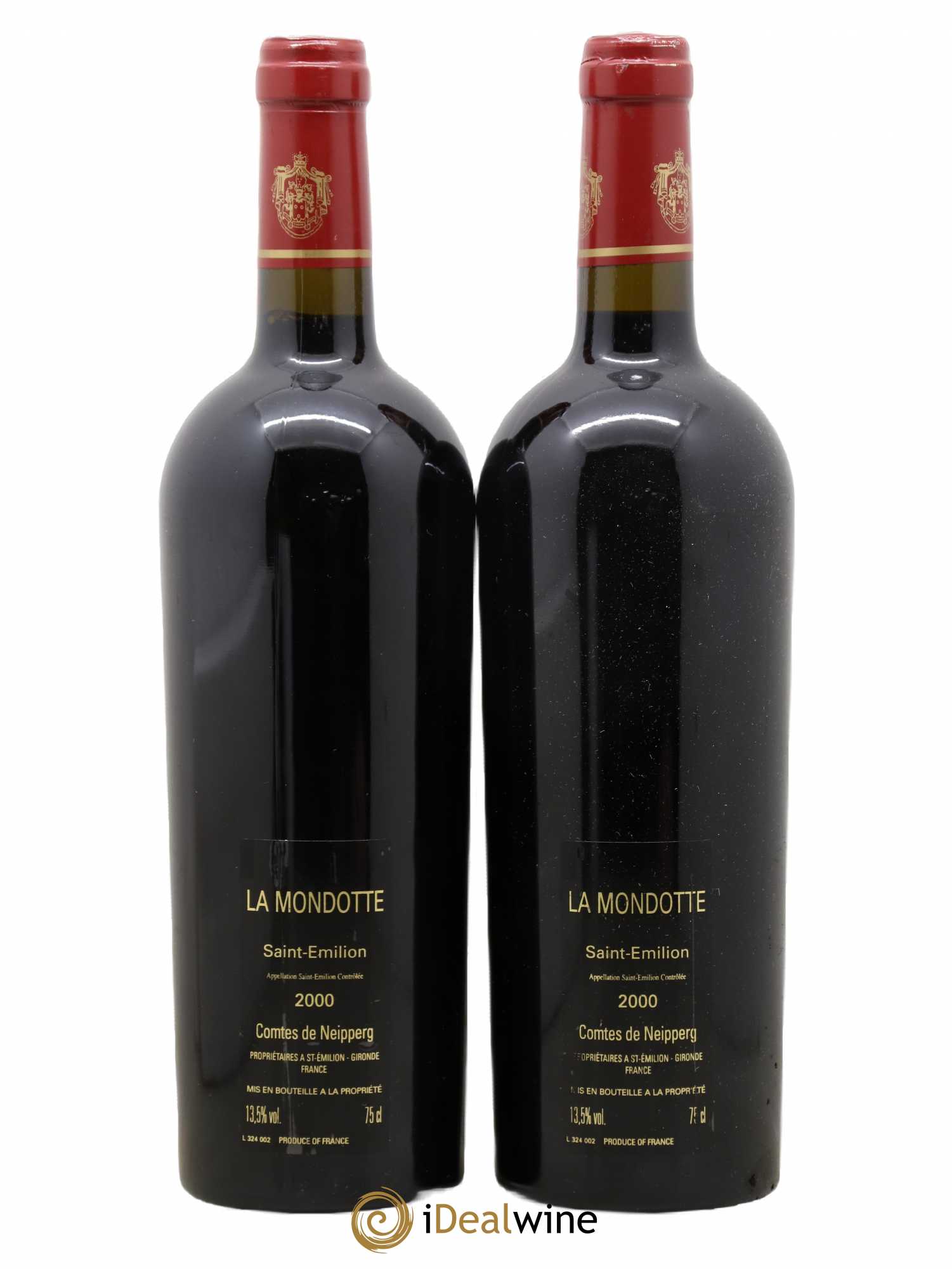 La Mondotte 1er Grand Cru Classé B depuis 2012 2000 - Lot de 2 bouteilles - 1