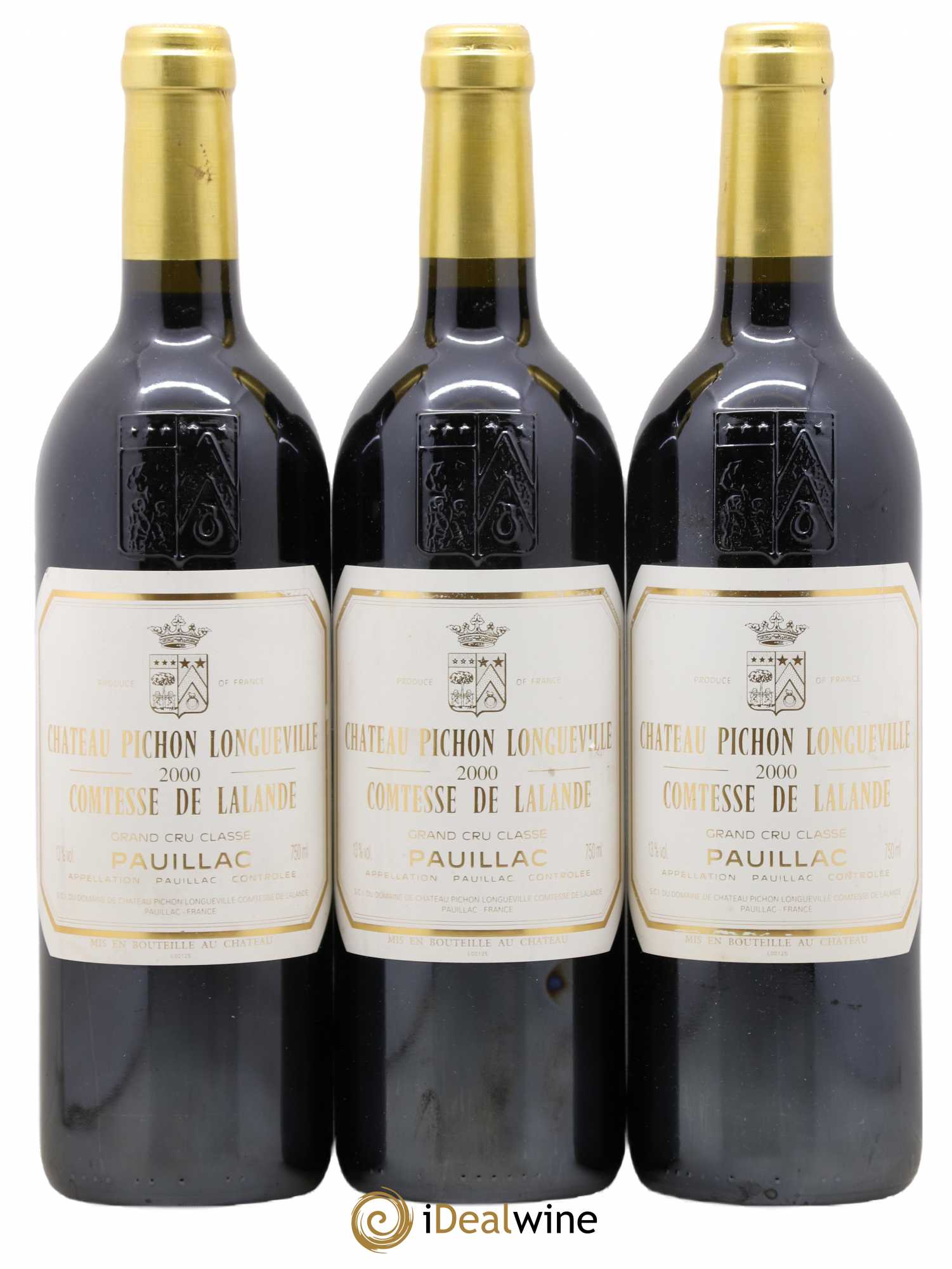Château Pichon Longueville Comtesse de Lalande 2ème Grand Cru Classé 2000 - Lot de 3 bouteilles - 0