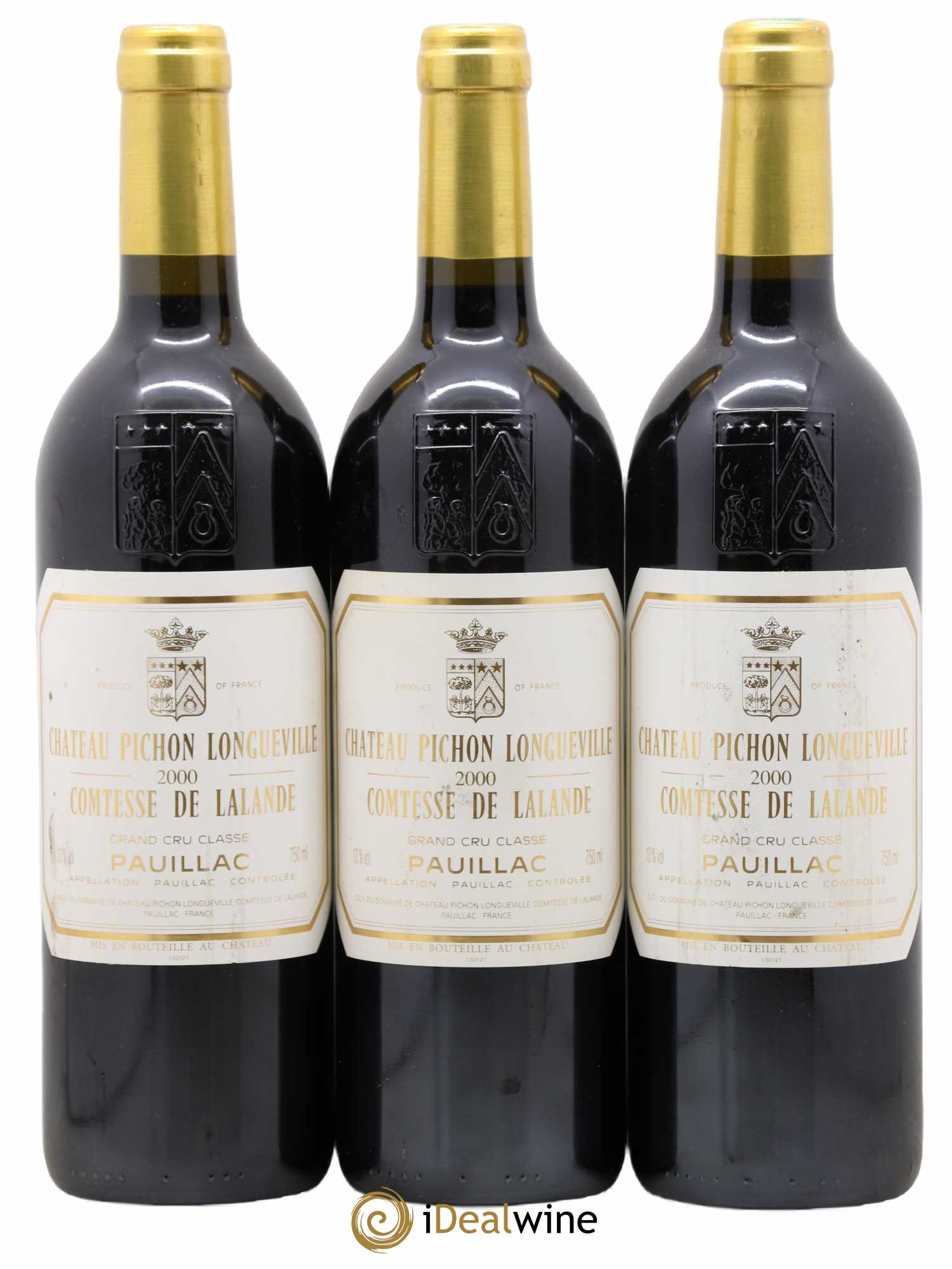 Château Pichon Longueville Comtesse de Lalande 2ème Grand Cru Classé 2000 - Lot de 3 bouteilles - 0
