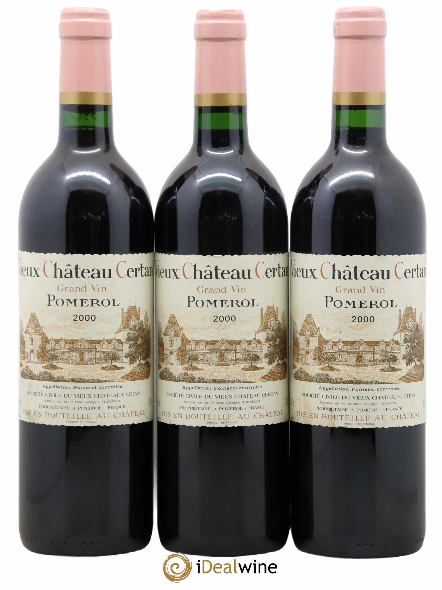 Vieux Château Certan 2000 - Lot of 3 bottles - 0