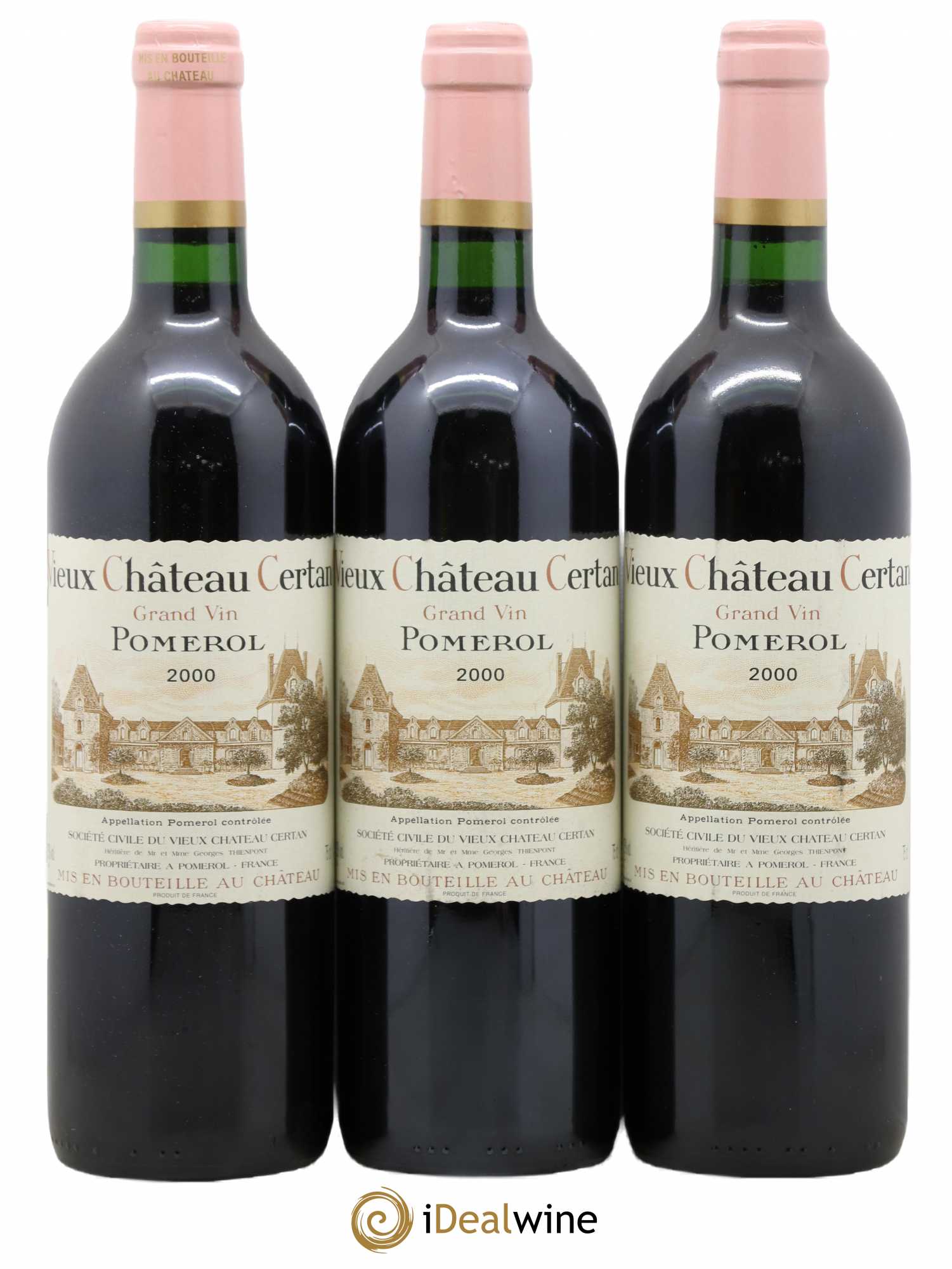 Vieux Château Certan 2000 - Lot de 3 bouteilles - 0