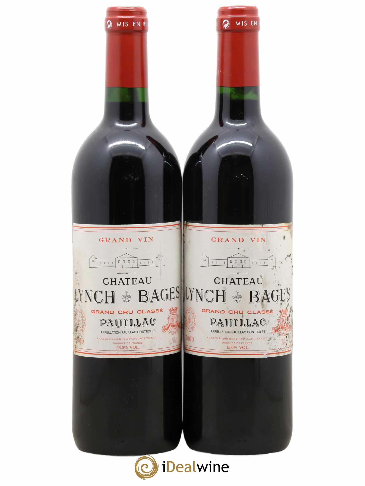 Château Lynch Bages 5ème Grand Cru Classé 2000 - Lot de 2 bouteilles - 0