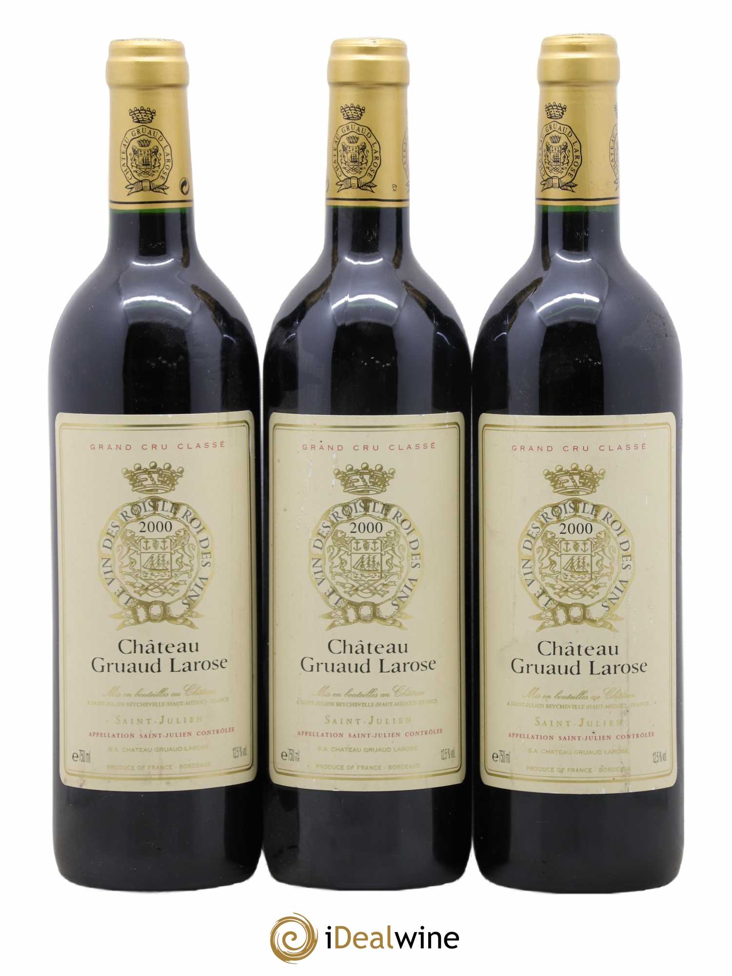 Château Gruaud Larose 2ème Grand Cru Classé 2000 - Lot de 3 bouteilles - 0