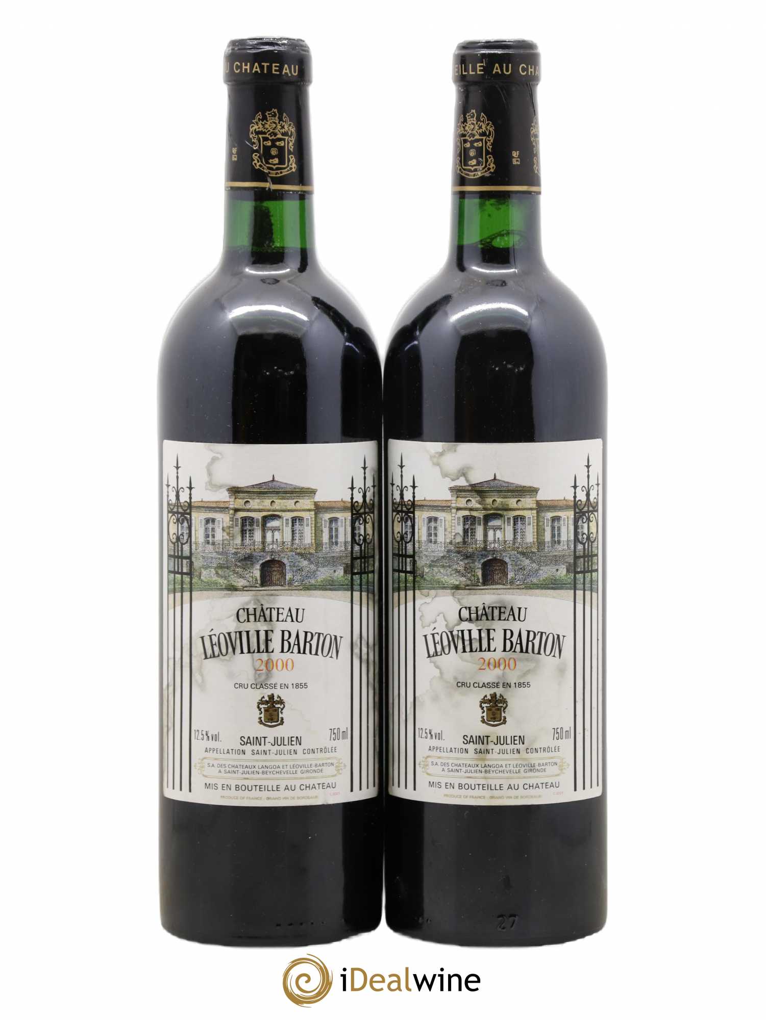 Château Léoville Barton 2ème Grand Cru Classé 2000 - Lot of 2 bottles - 0