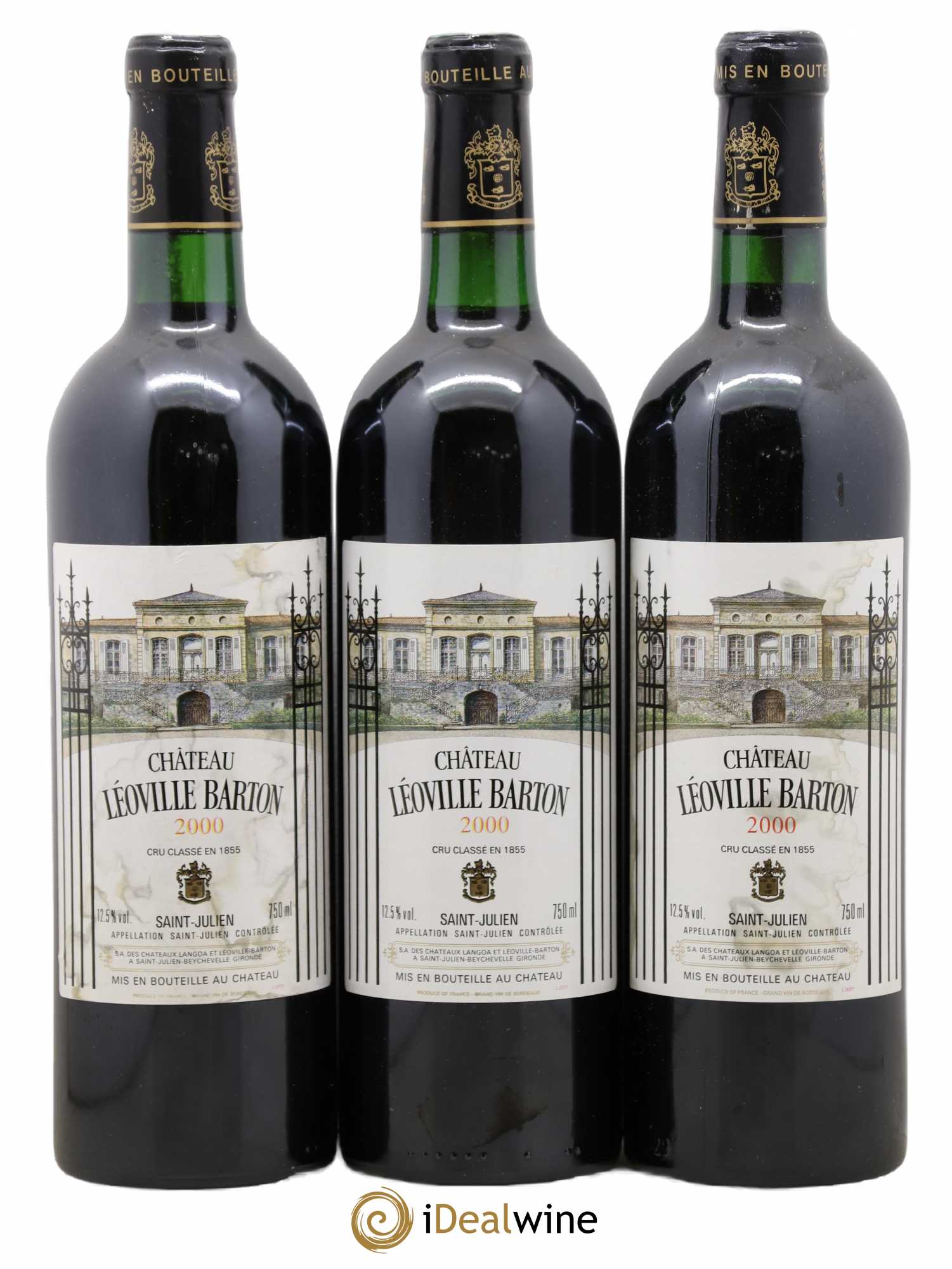 Château Léoville Barton 2ème Grand Cru Classé 2000 - Lot de 3 bouteilles - 0