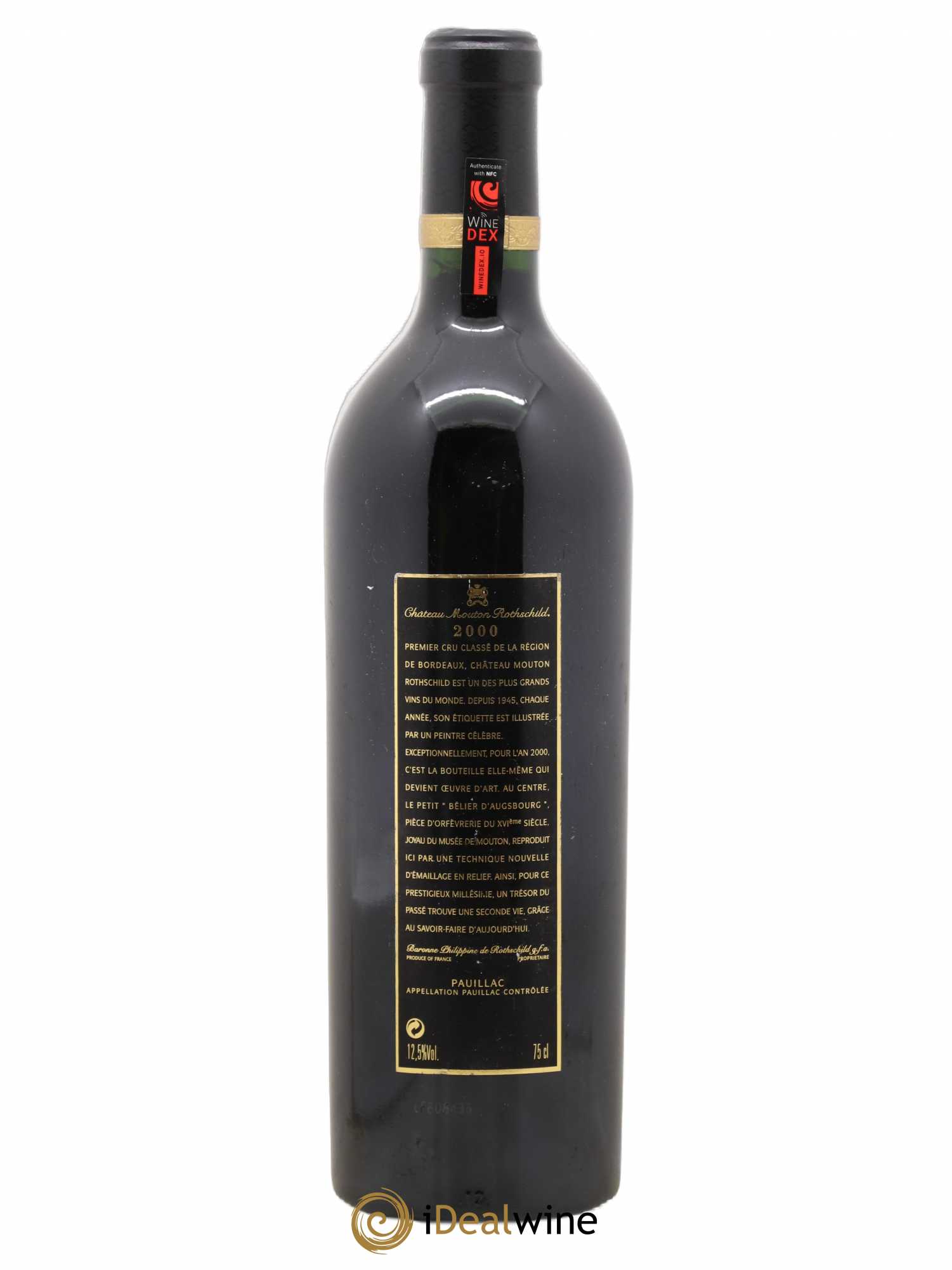 Château Mouton Rothschild 1er Grand Cru Classé 2000 - Lot de 1 bouteille - 1