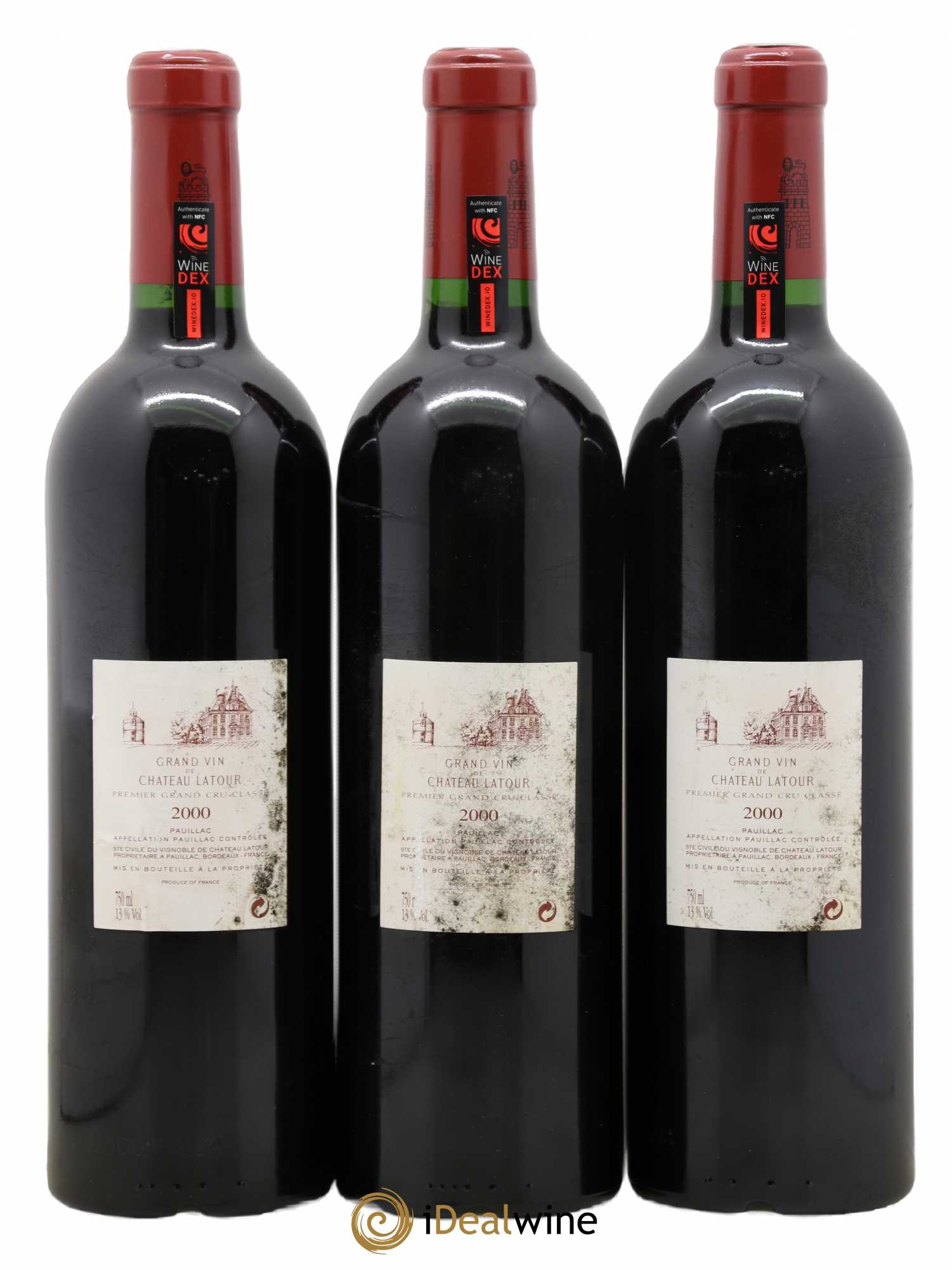 Château Latour 1er Grand Cru Classé 2000 - Lot de 3 bouteilles - 1