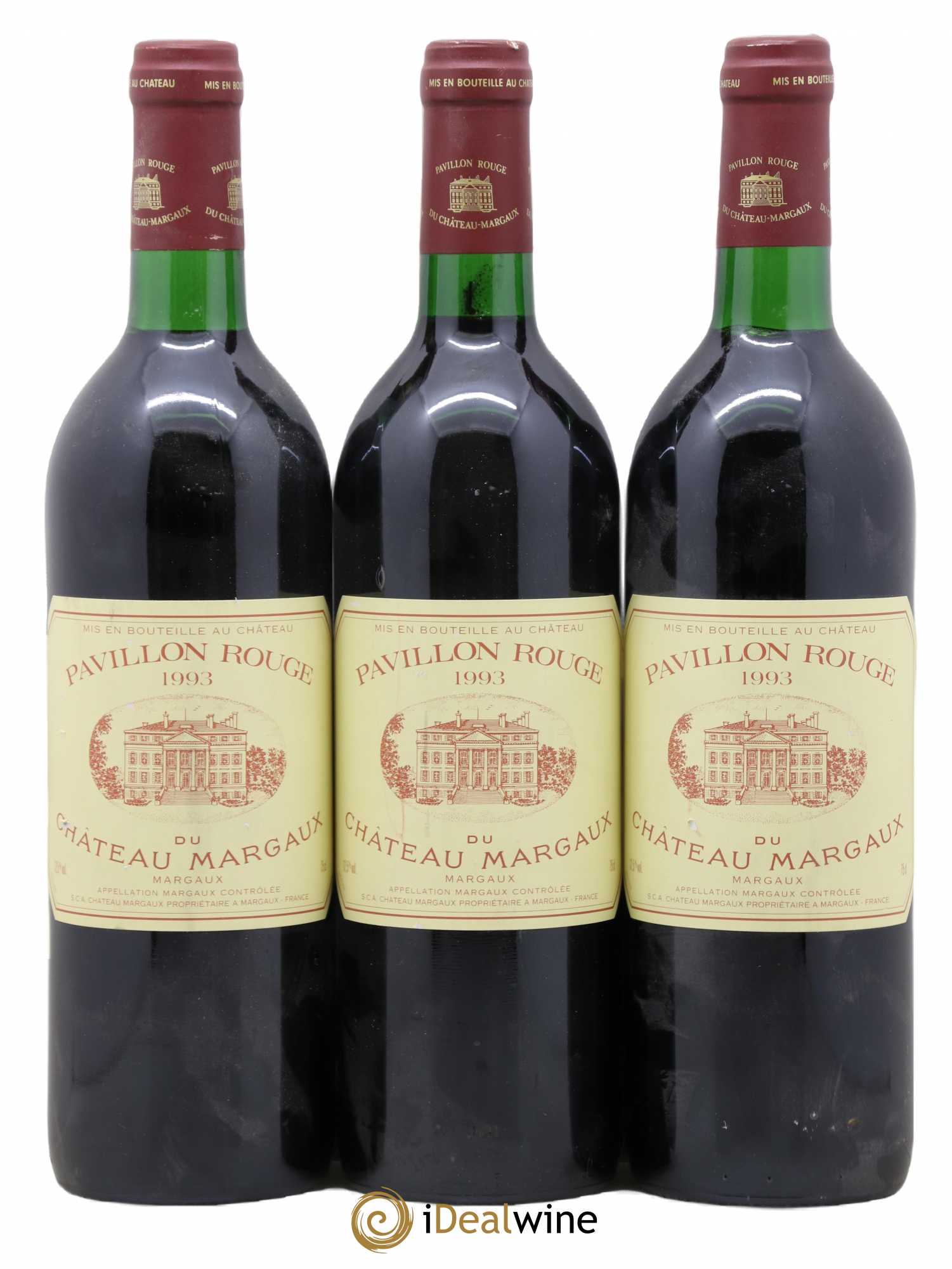 Pavillon Rouge du Château Margaux Second Vin 1993 - Lot de 3 bouteilles - 0