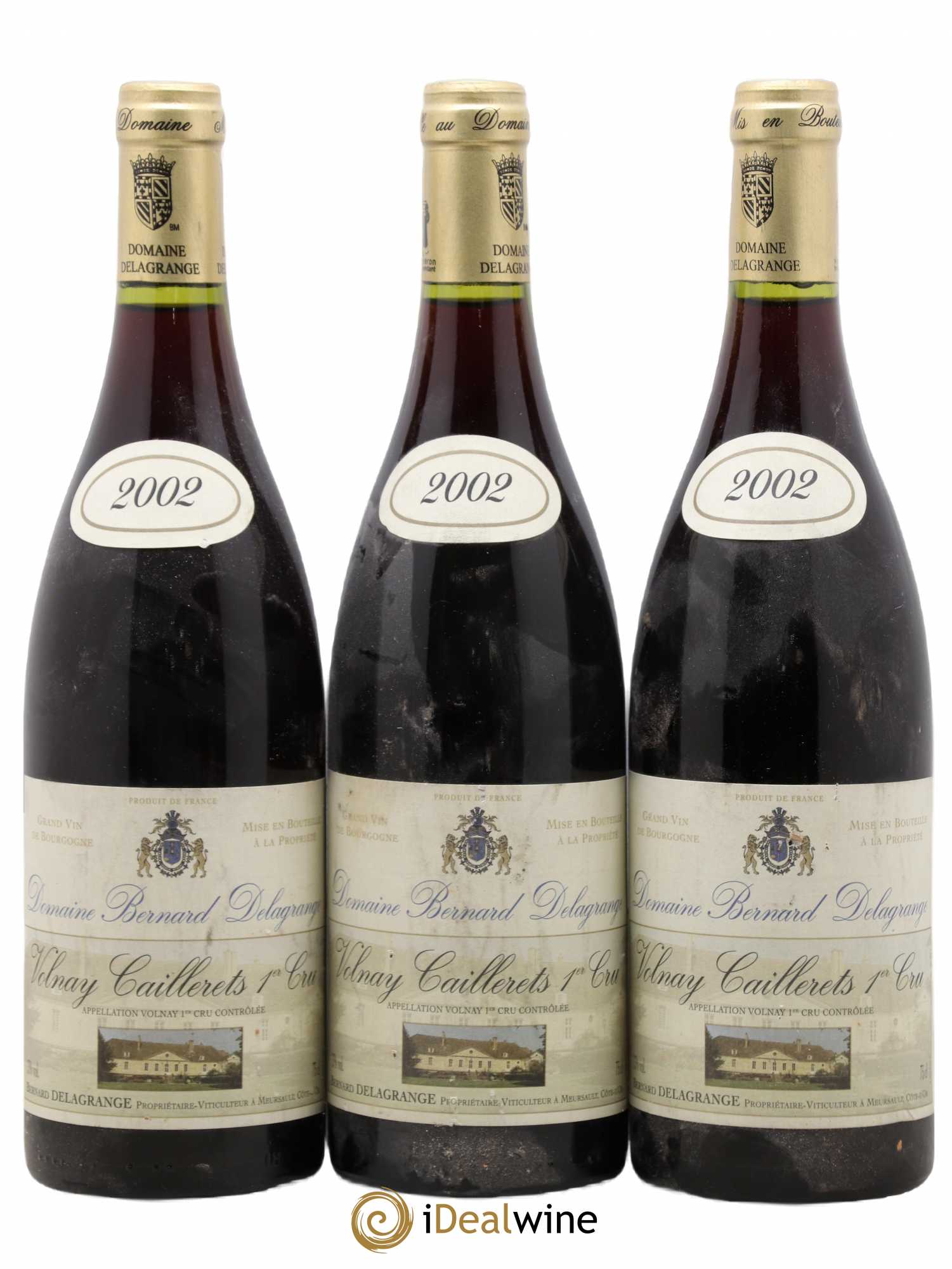 Volnay 1er Cru Caillerets Domaine Bernard Delagrange 2002 - Lot de 3 bouteilles - 0