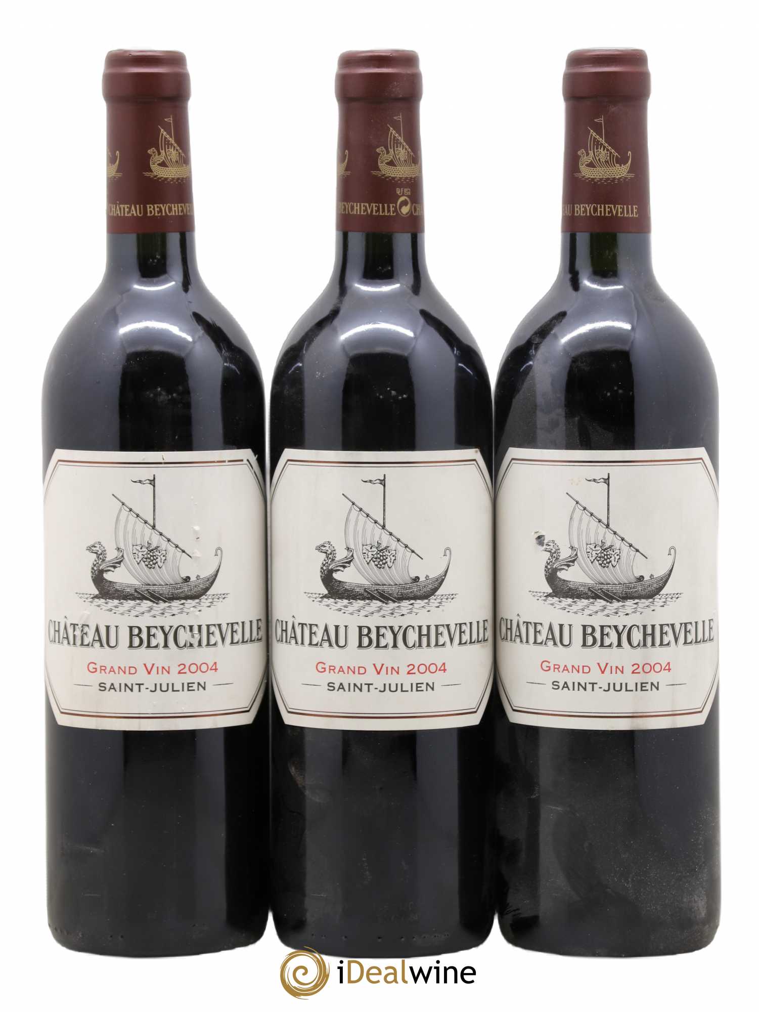 Château Beychevelle 4ème Grand Cru Classé 2004 - Lot de 3 bouteilles - 0