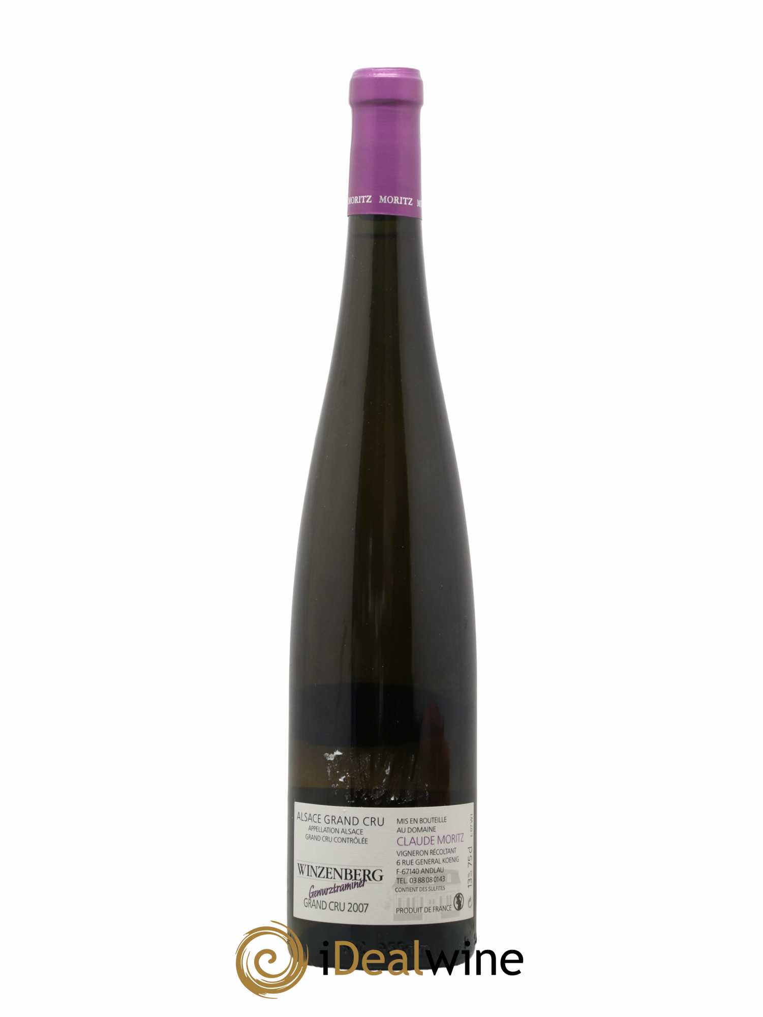 Alsace Gewurztraminer Winzenberg Grand Cru Claude Moritz Vendange Tardive 2007 - Lotto di 1 bottiglia - 1