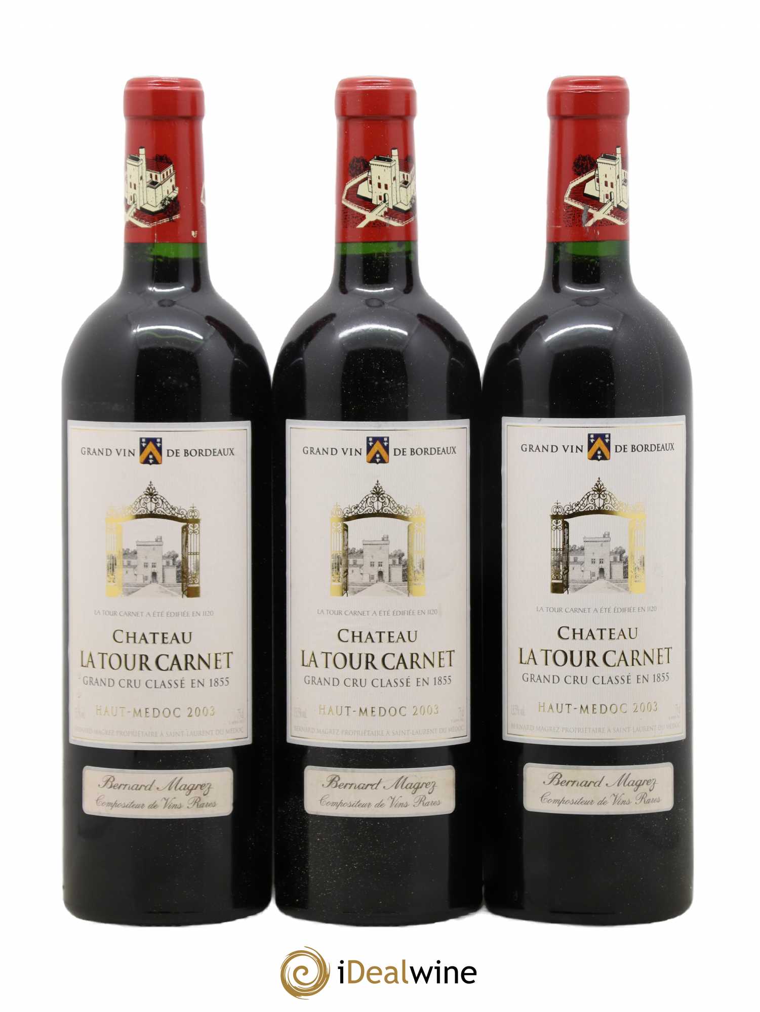 Château la Tour Carnet 4ème Grand Cru Classé 2003 - Lot de 12 bouteilles - 3