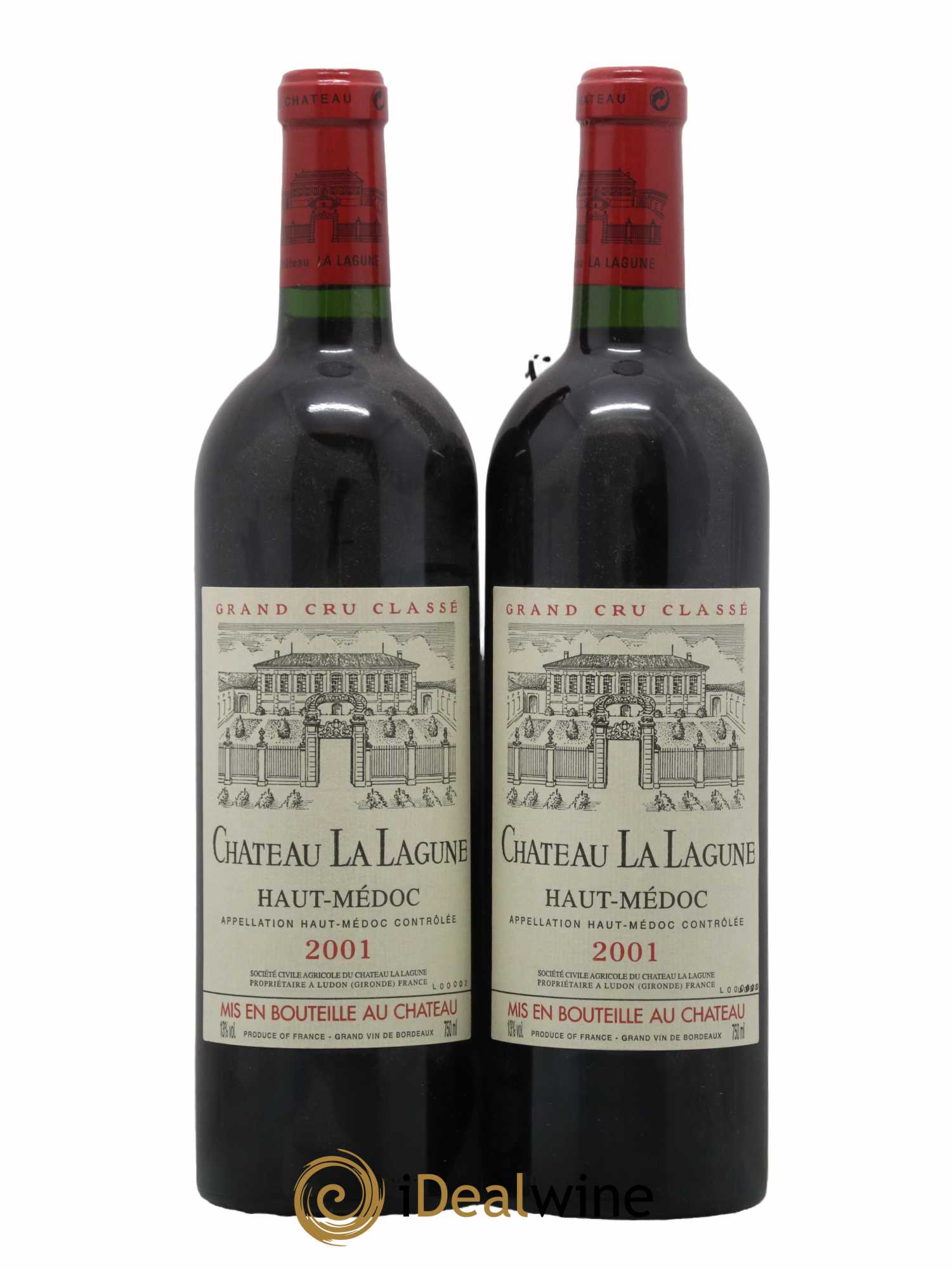 Château la Lagune 3ème Grand Cru Classé 2001 - Lot de 2 bouteilles - 0
