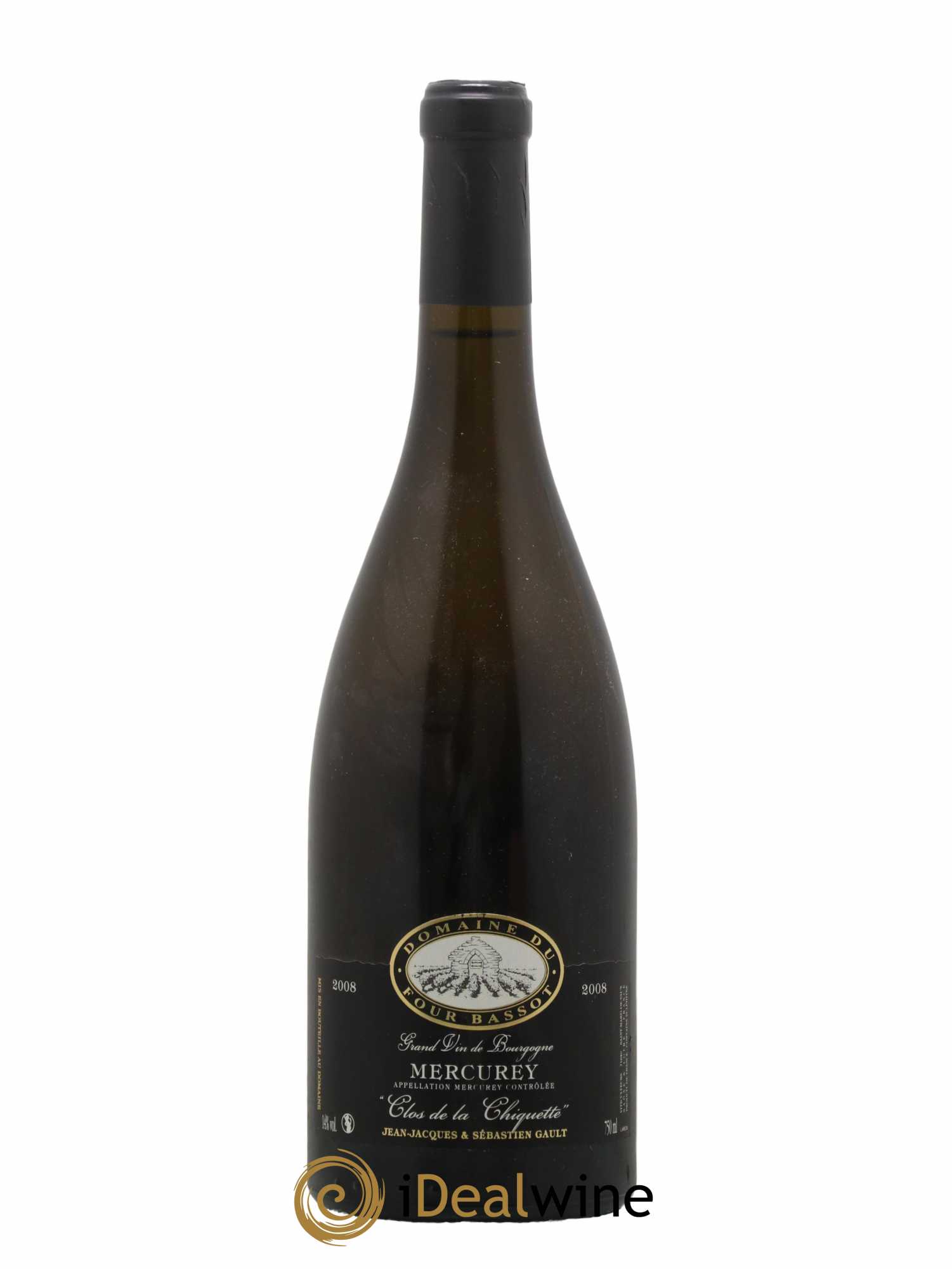 Mercurey Clos De La Chiquette Jean Jacques et Sebastien Gault 2008 - Lot de 1 bouteille - 0