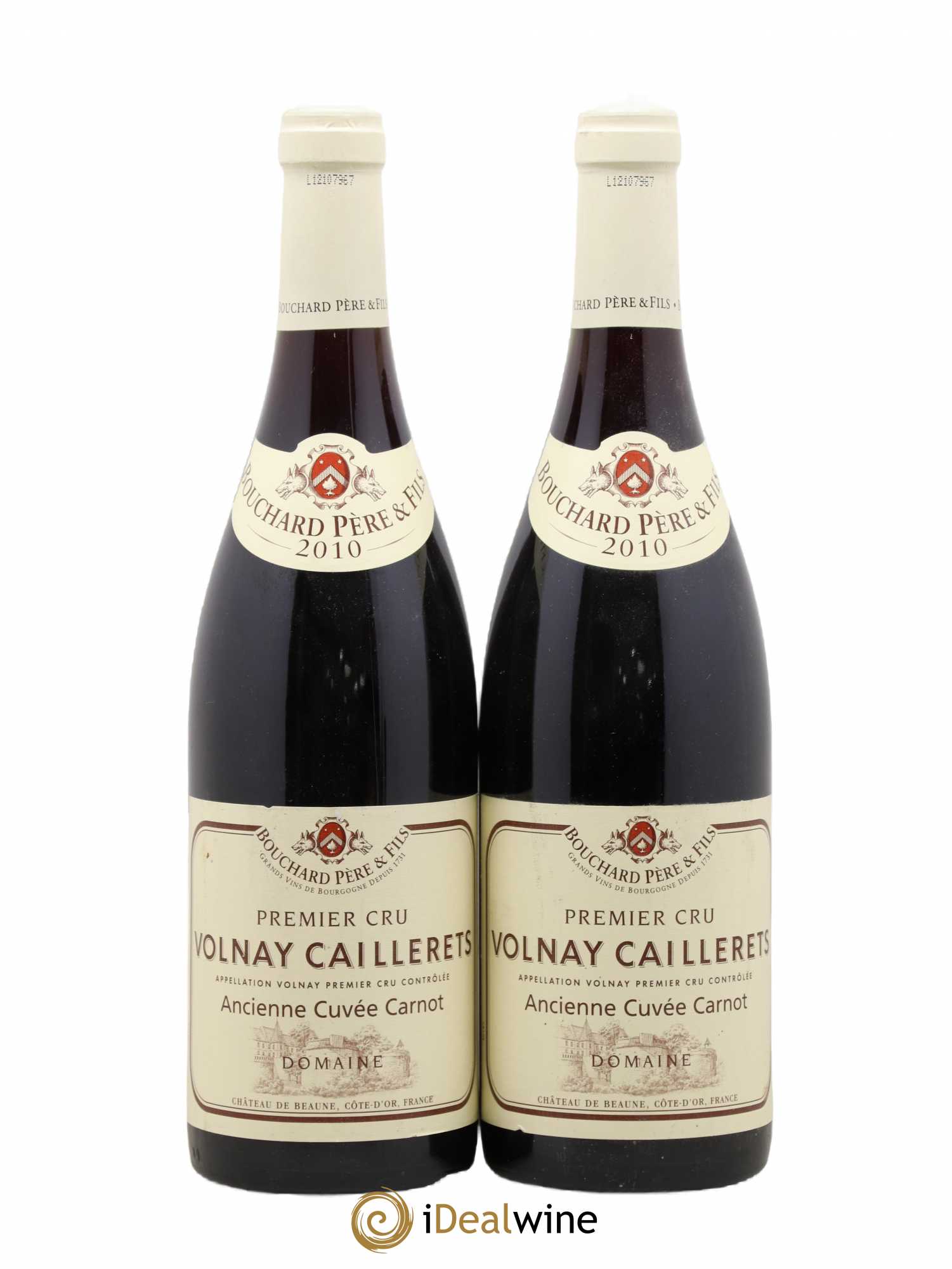 Volnay 1er Cru Caillerets - Ancienne Cuvée Carnot Bouchard Père & Fils 2010 - Lot de 2 bouteilles - 0