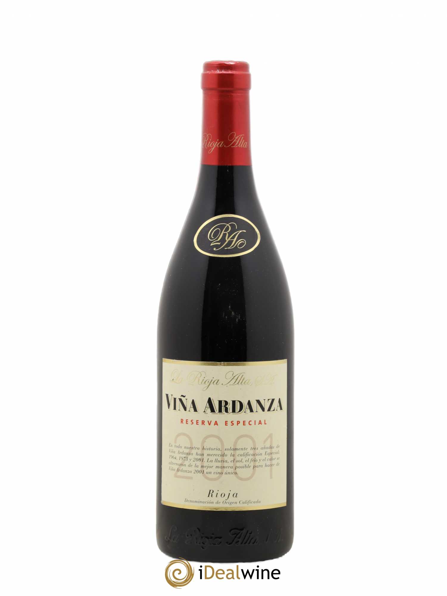 Rioja DOCA Vina Ardanza Rioja Reserva Especial 2001 - Lotto di 1 bottiglia - 0
