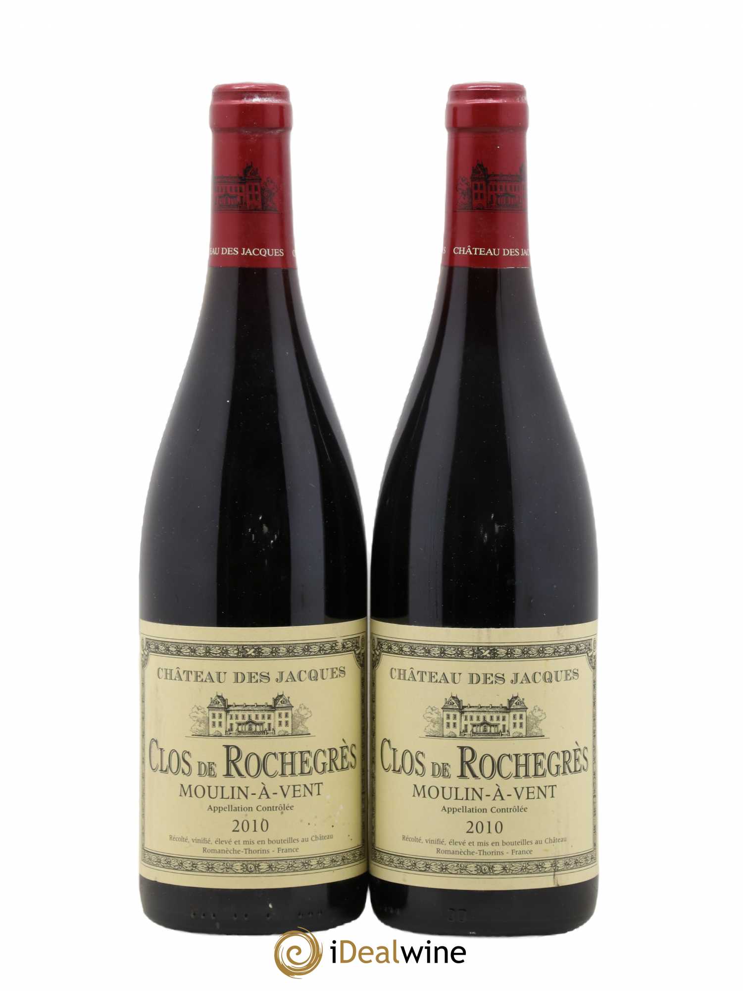 Moulin-à-Vent Clos de Rochegrès Château des Jacques 2010 - Lot de 2 bouteilles - 0