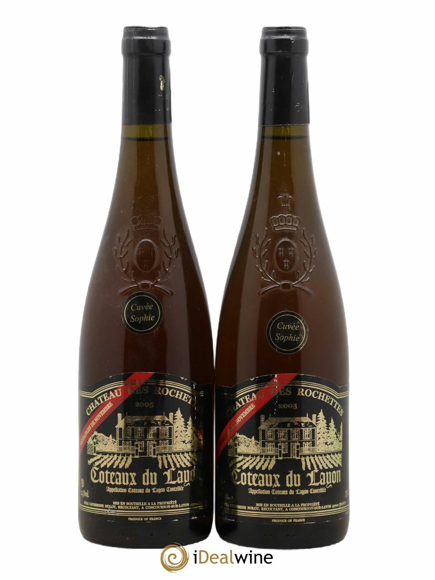 Coteaux du Layon Vieilles vignes Château des Rochettes Cuvée Sophie 2005 - Lotto di 2 bottiglie - 0